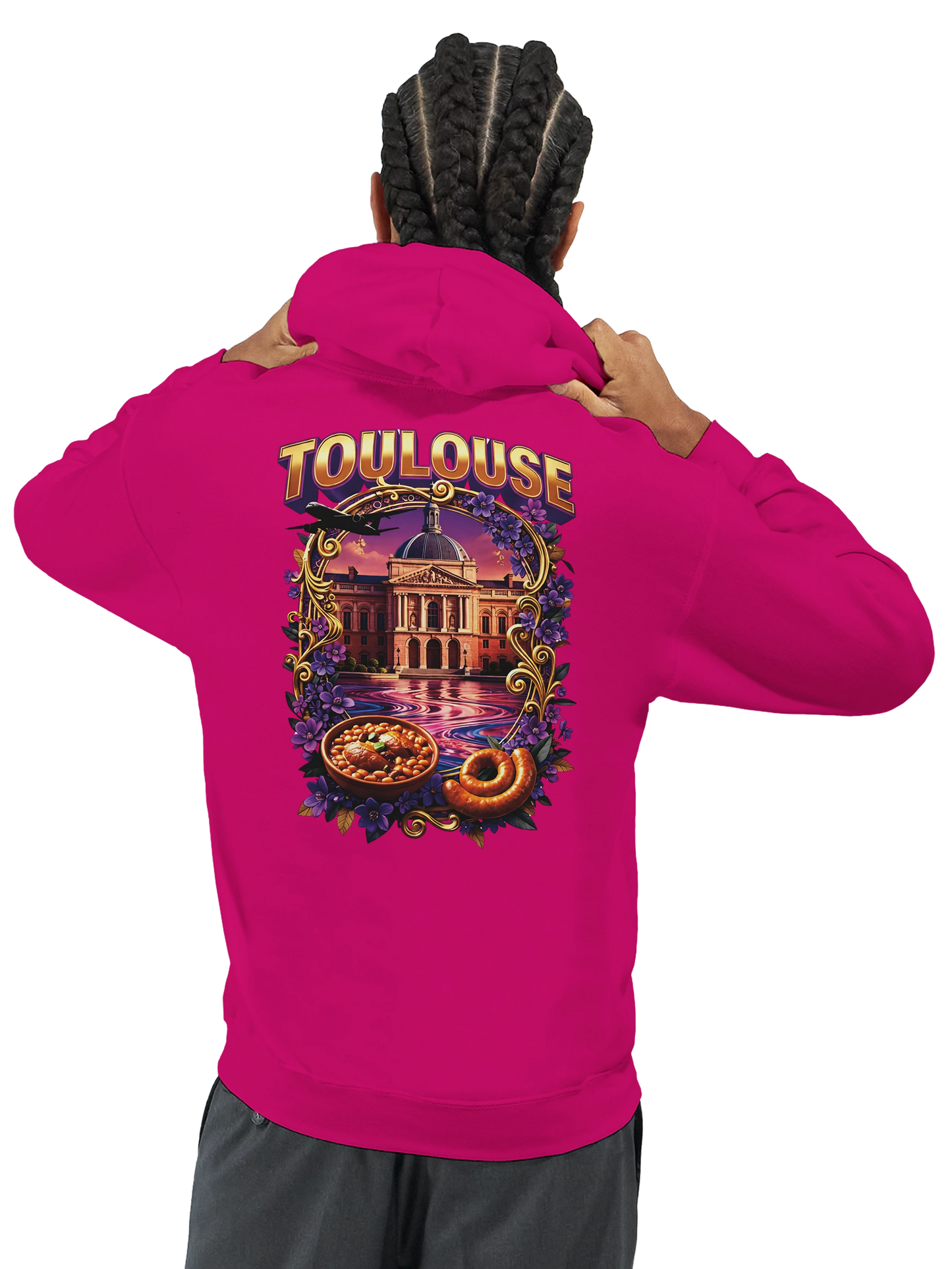 Sweat à Capuche Unisexe Toulouse – Ville de France – Confort Premium