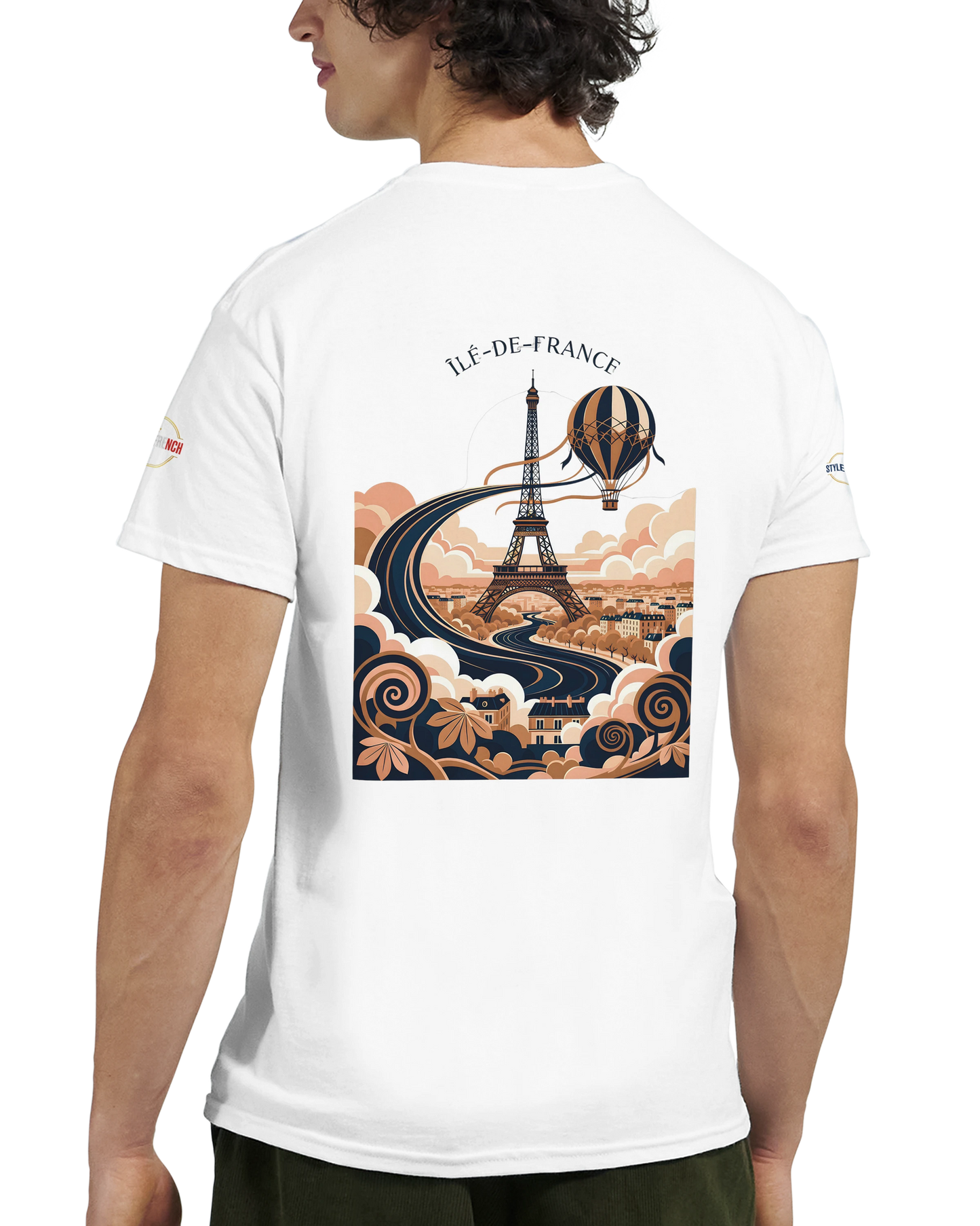 T-shirt Unisexe Île-de-France – Coton Épais à Coupe Classique