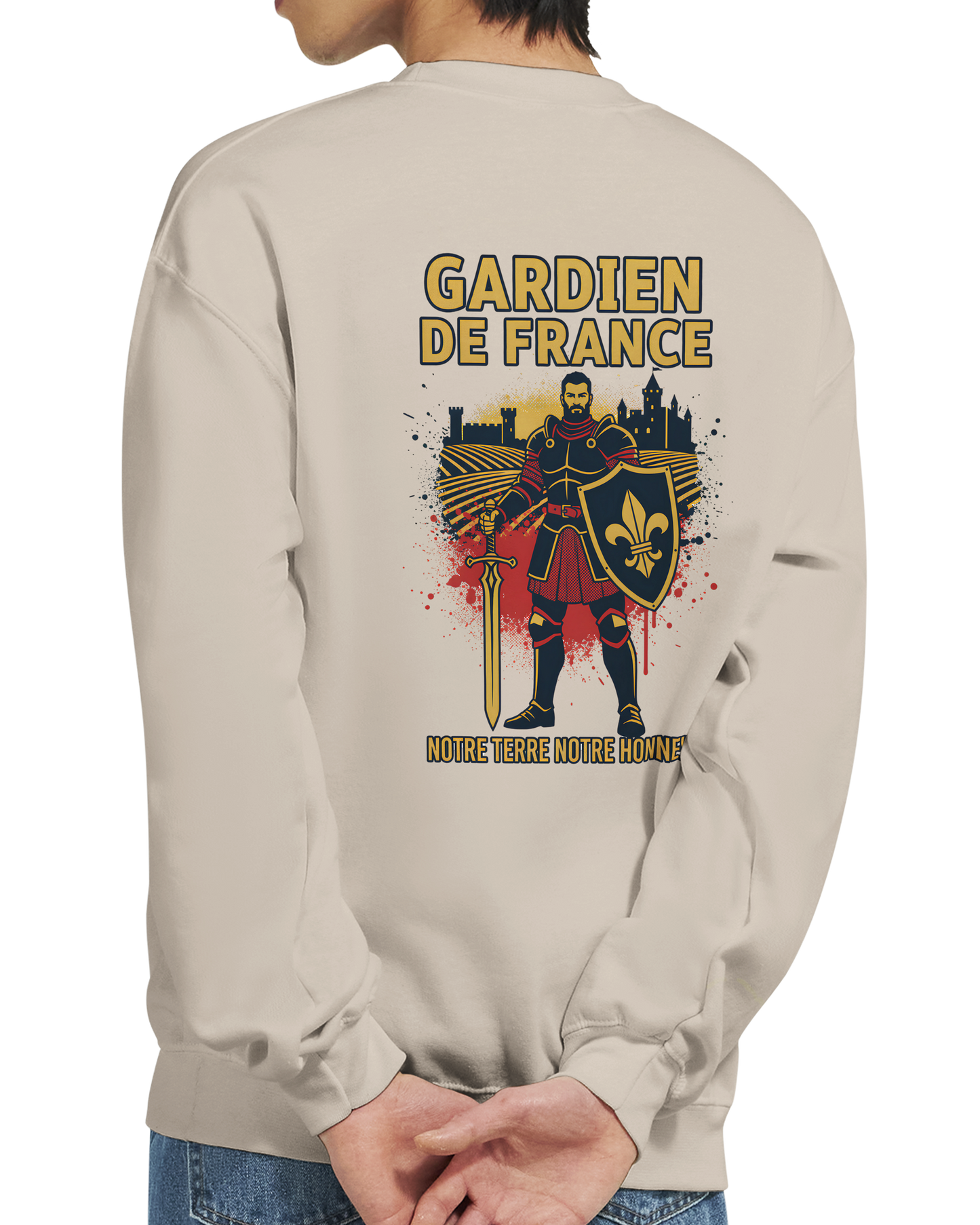 Sweat-shirt Homme Gardien de France - Premium French Heritage Apparel