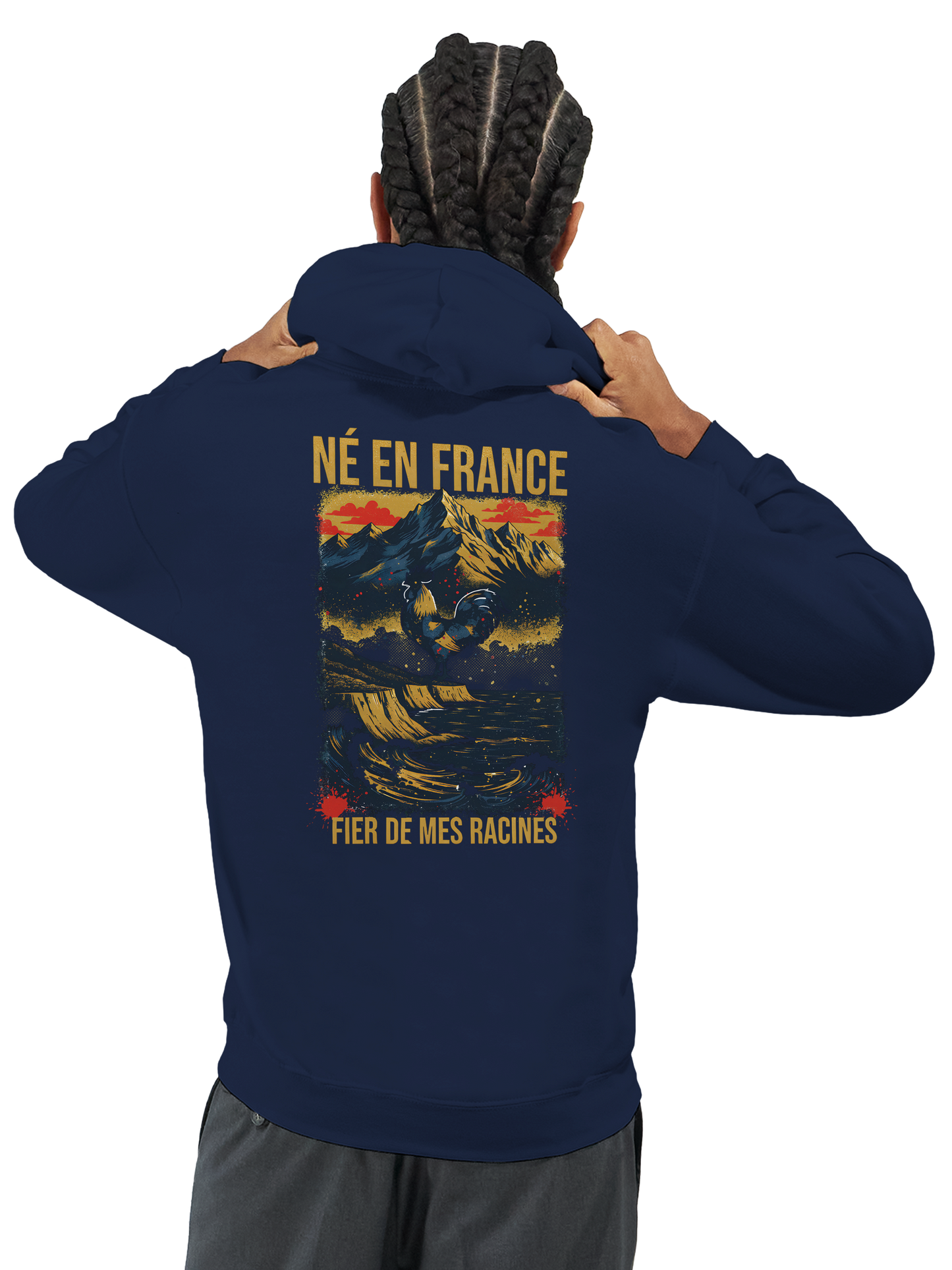 Sweat à Capuche Homme « Né en France » – Premium Confort et Style