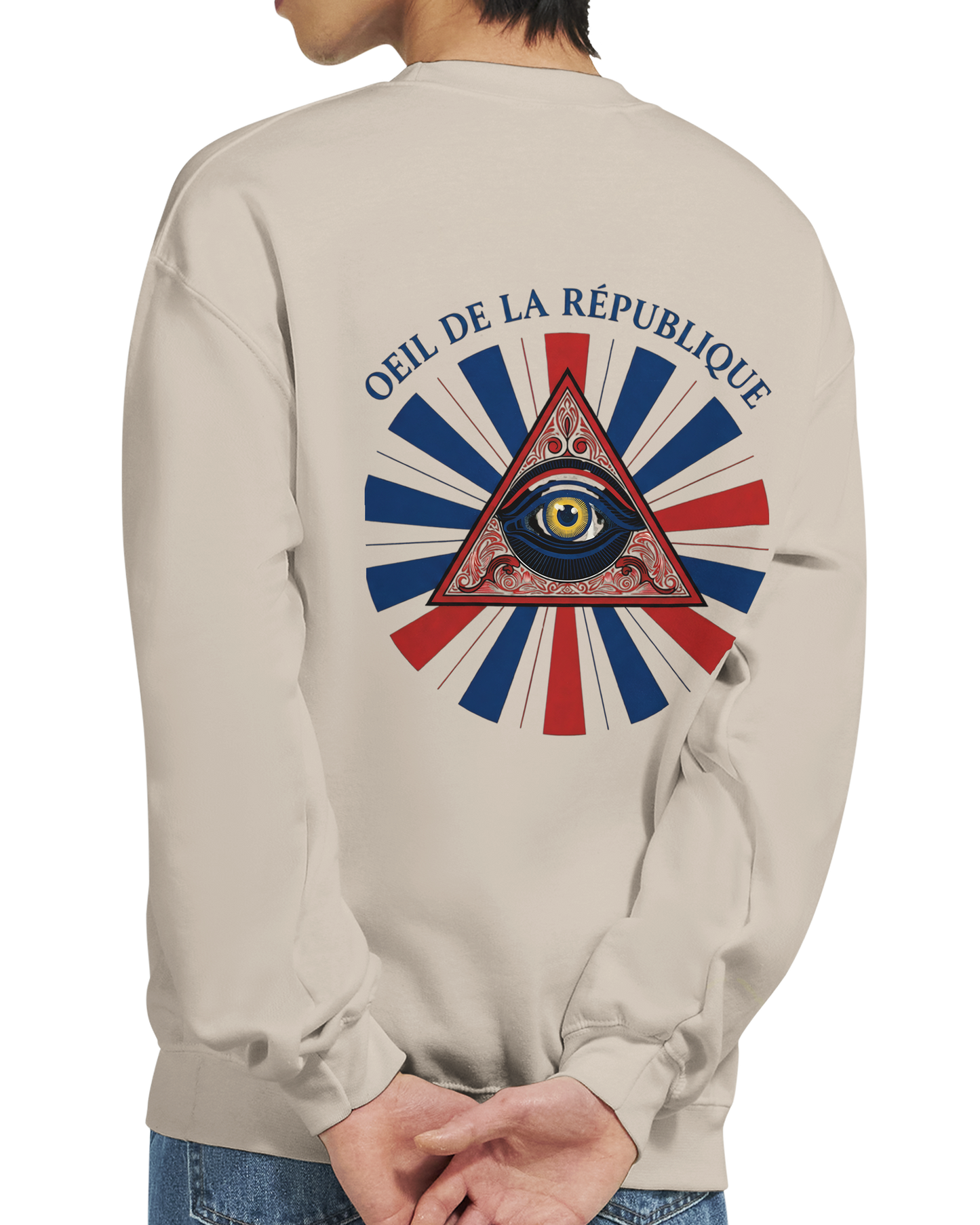 Sweat-shirt Homme Œil de la République - Confort Premium et Design Graphique