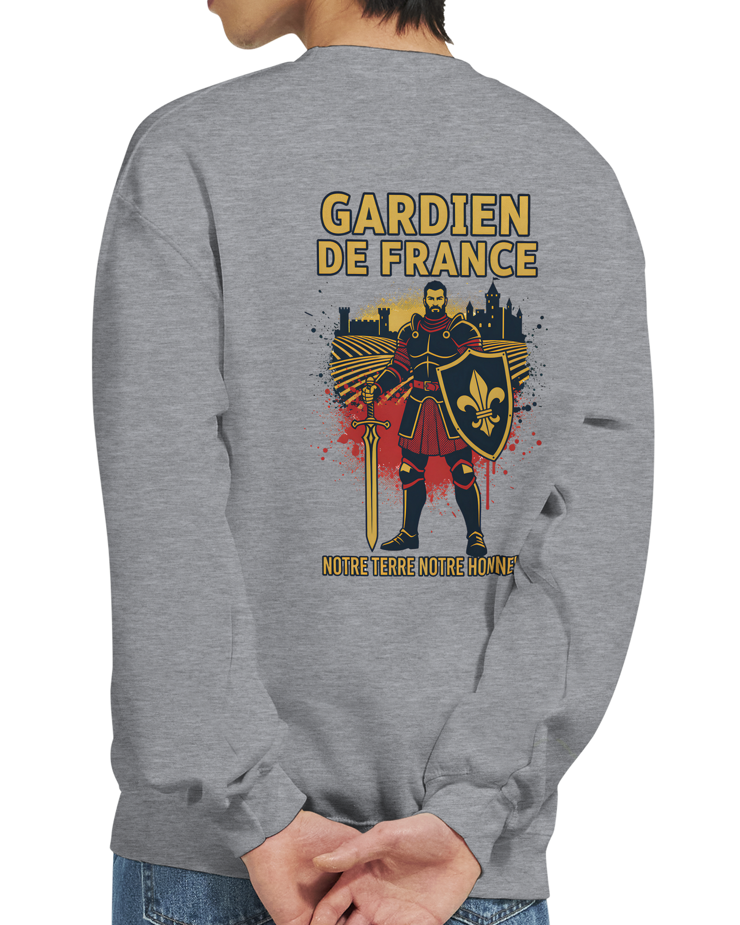 Sweat-shirt Homme Gardien de France - Premium French Heritage Apparel
