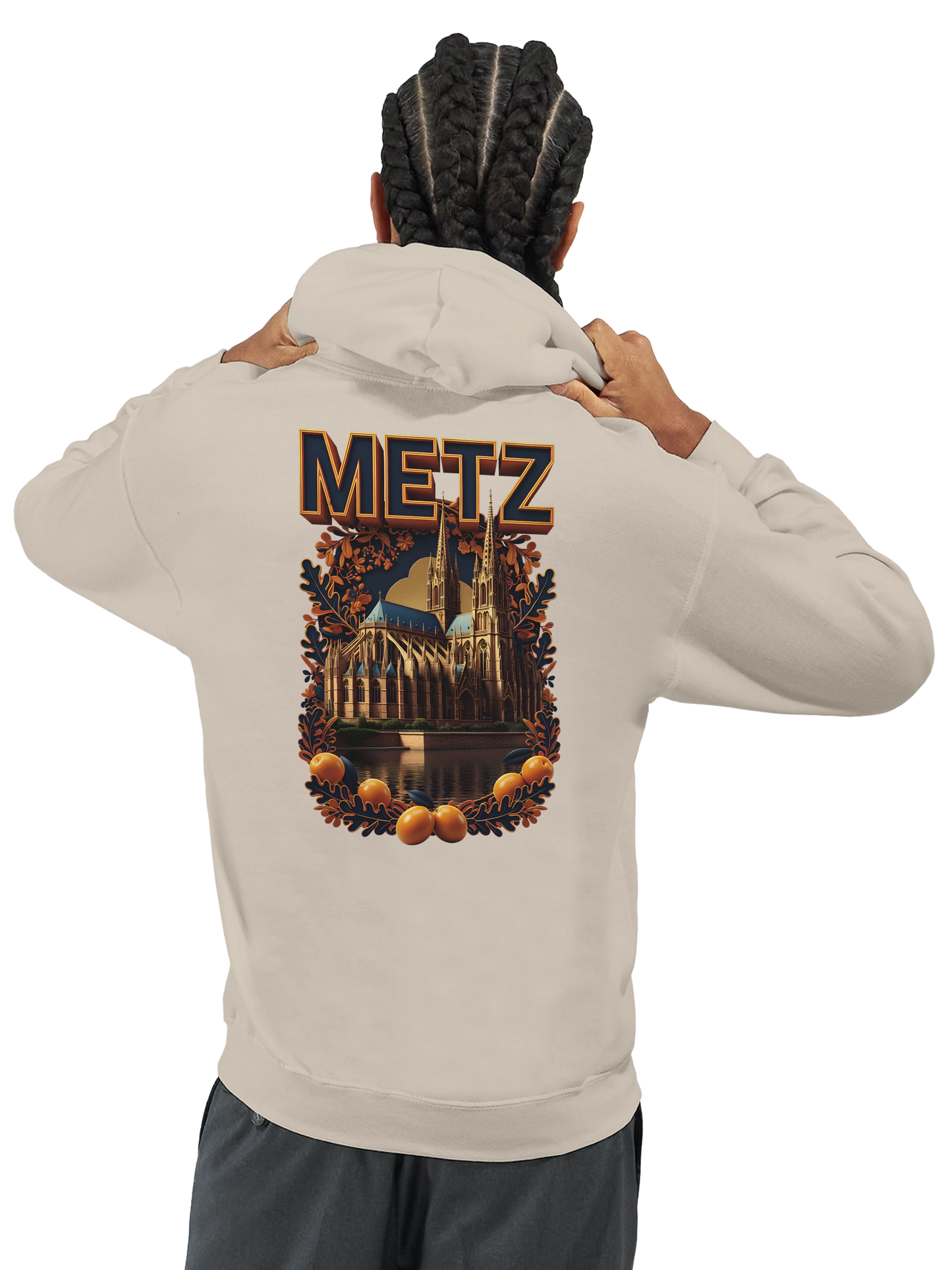 Sweat à capuche unisexe Metz - Ville de France - Design Premium