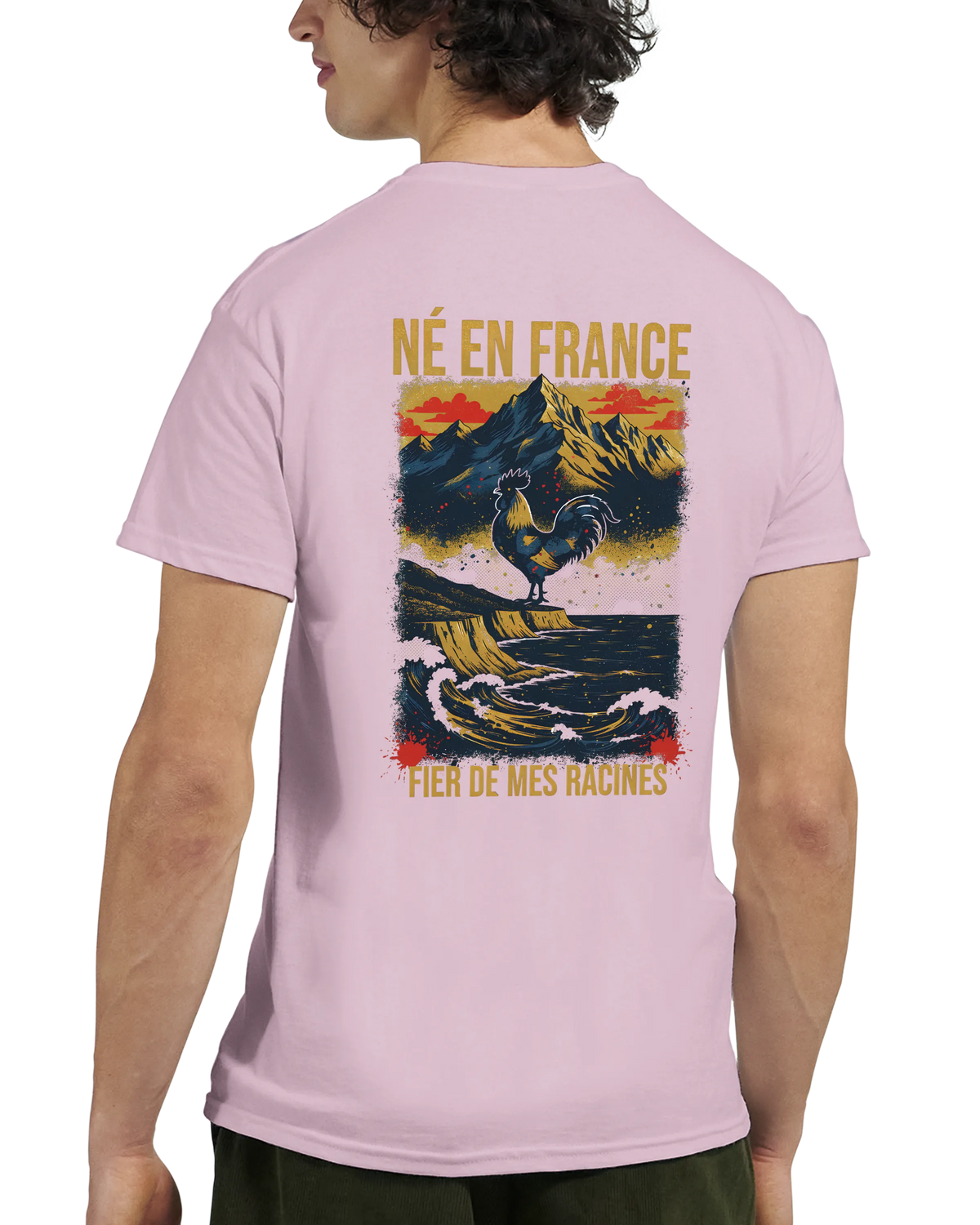 T-Shirt Premium 'Né en France' – Coton Épais à Coupe Classique