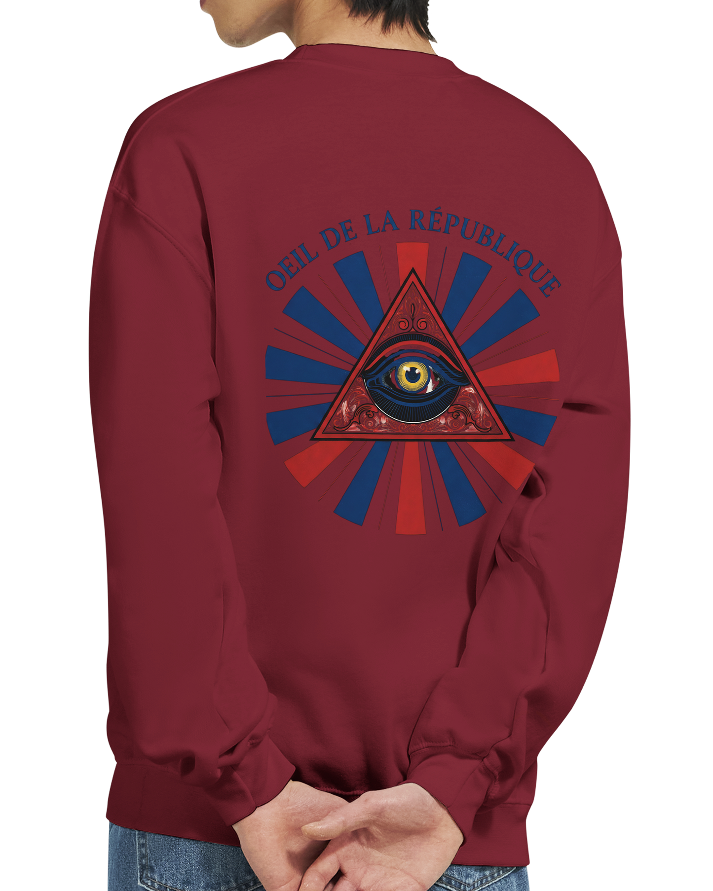 Sweat-shirt Homme Œil de la République - Confort Premium et Design Graphique
