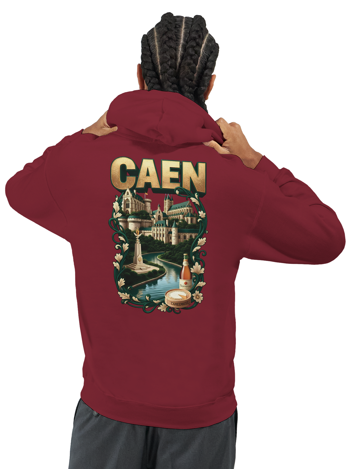 Sweat à capuche Caen - Ville de France - Unisexe Premium