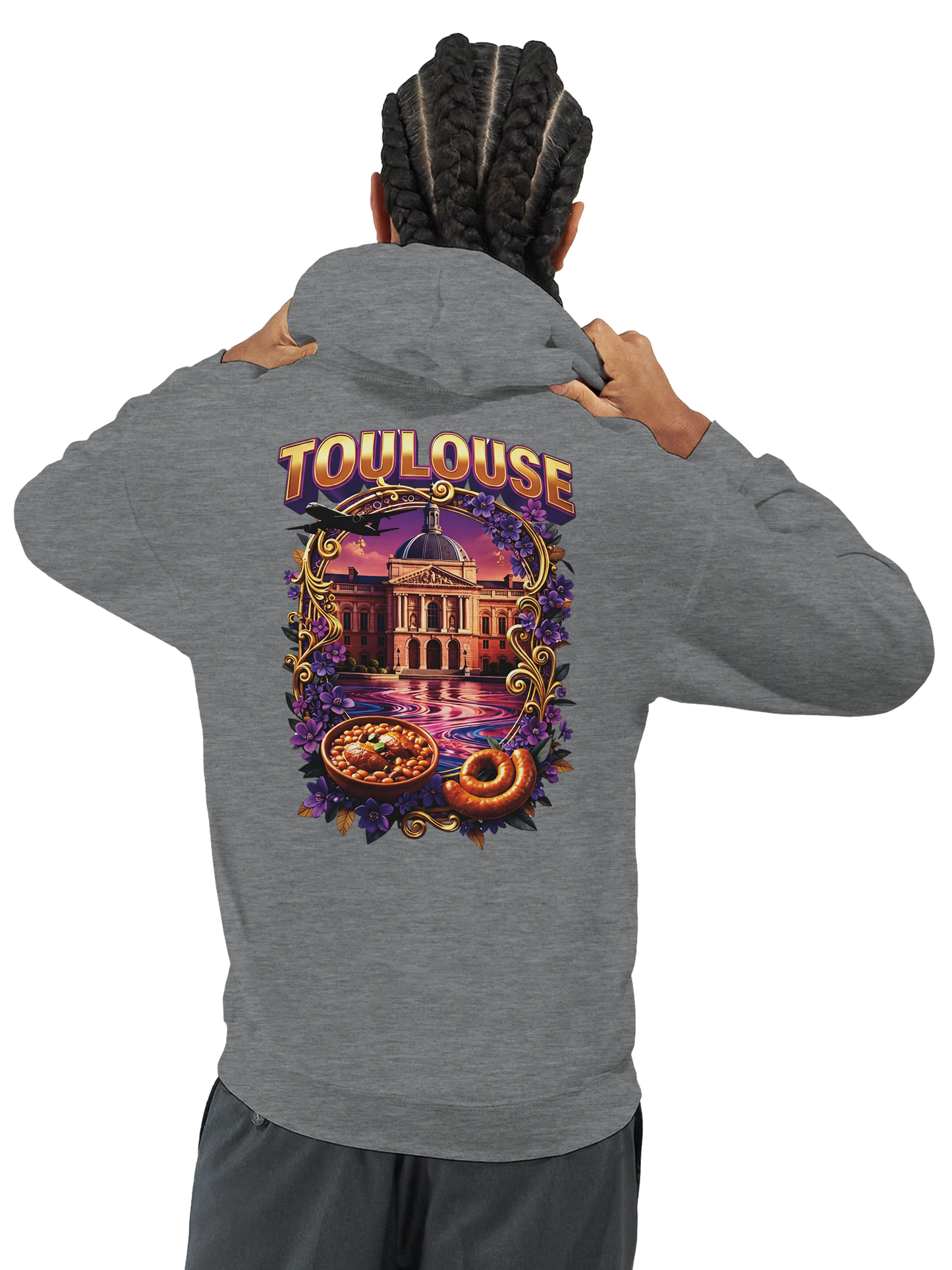 Sweat à Capuche Unisexe Toulouse – Ville de France – Confort Premium