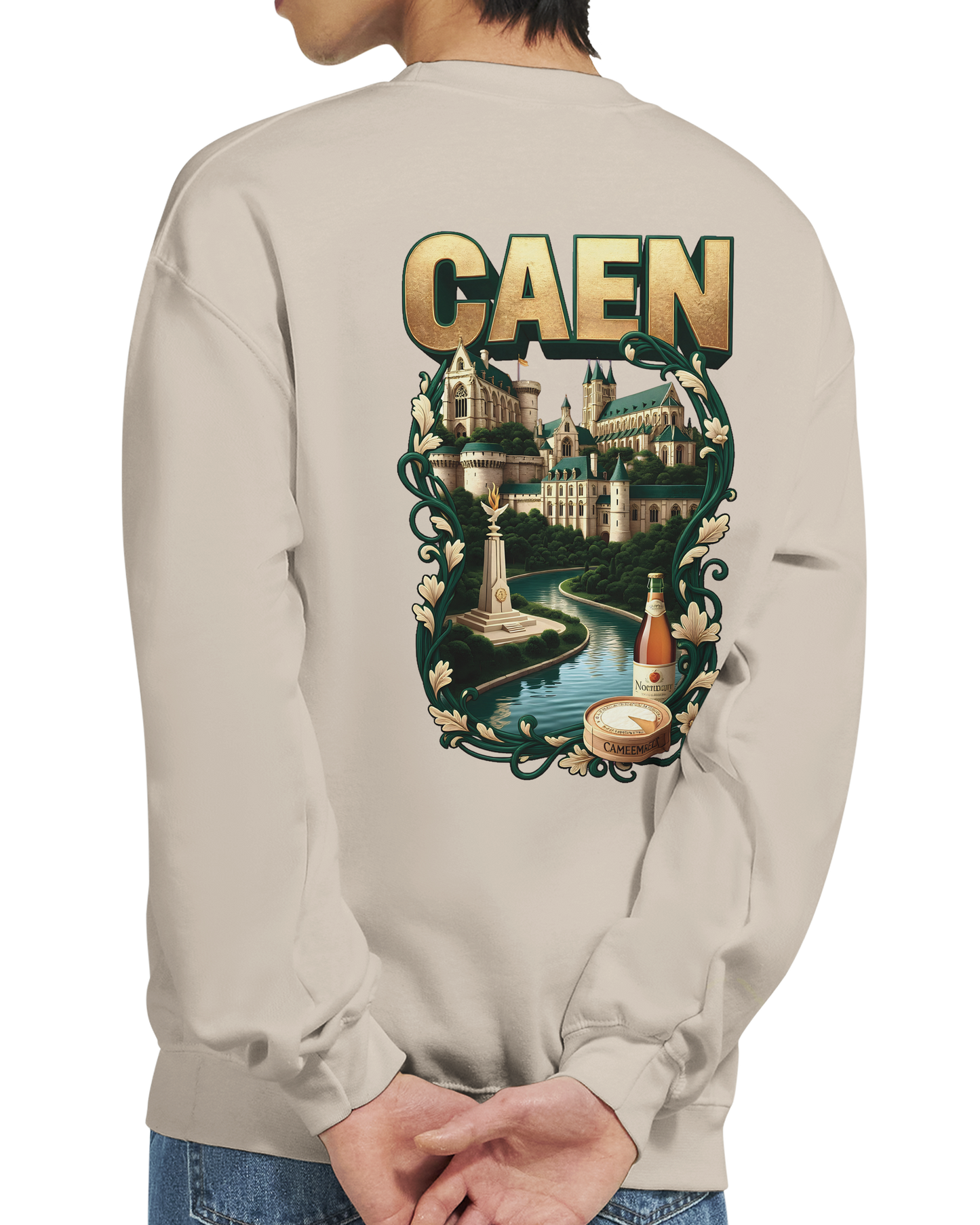 Sweat-shirt Unisexe Caen - Ville de France - Confort Classique