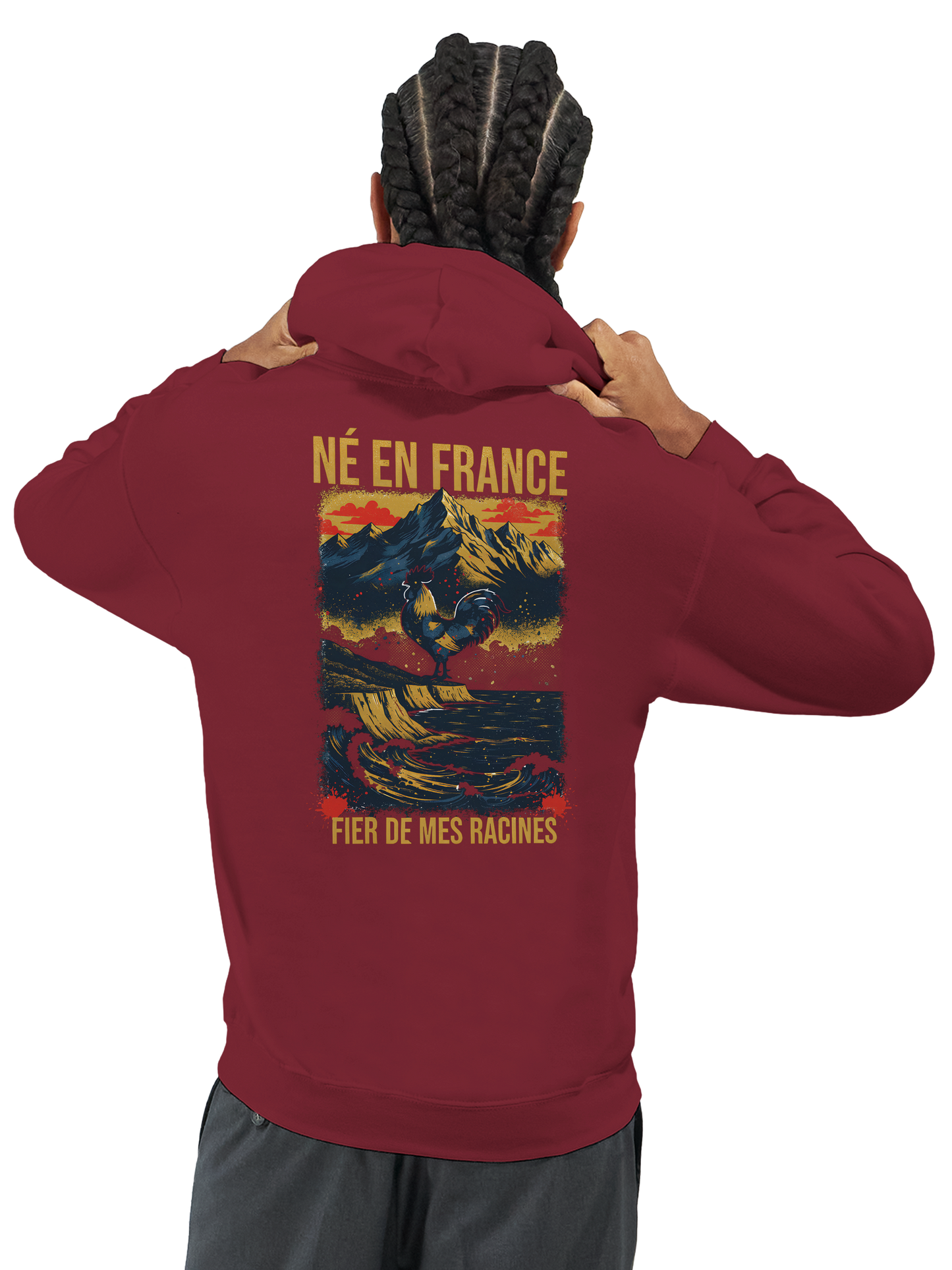 Sweat à Capuche Homme « Né en France » – Premium Confort et Style