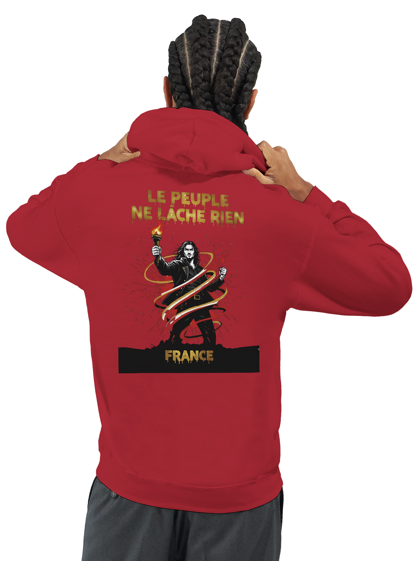 Sweat à Capuche Homme "Le Peuple Ne Lâche Rien" – Confort Premium