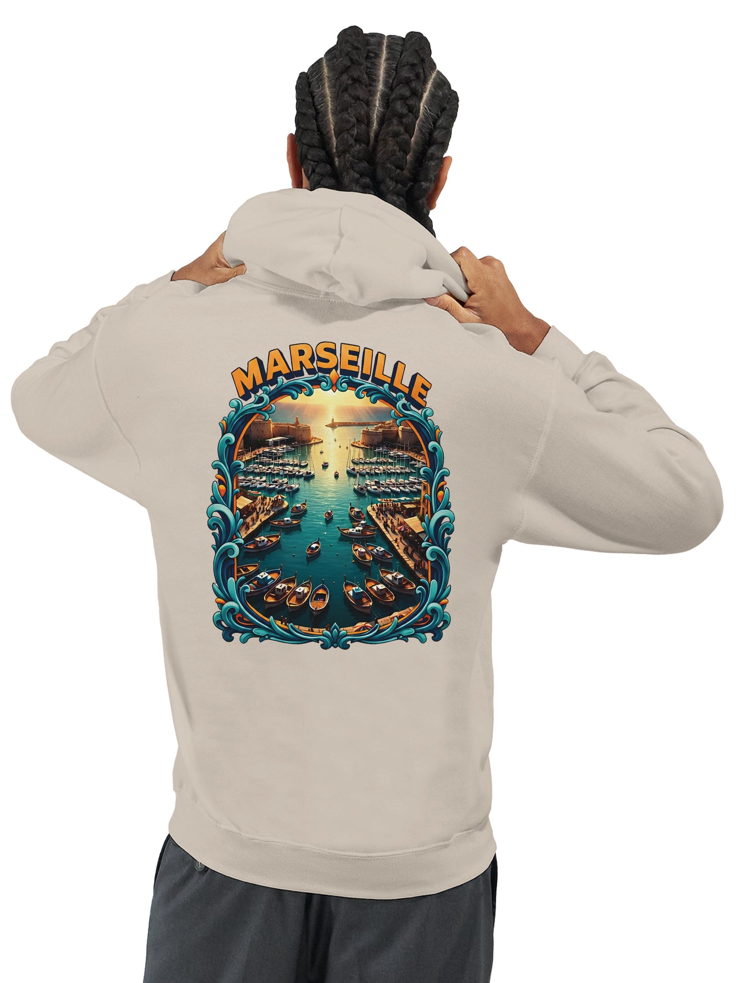 Sweat à capuche unisexe Marseille – Hoodie premium en coton mélangé