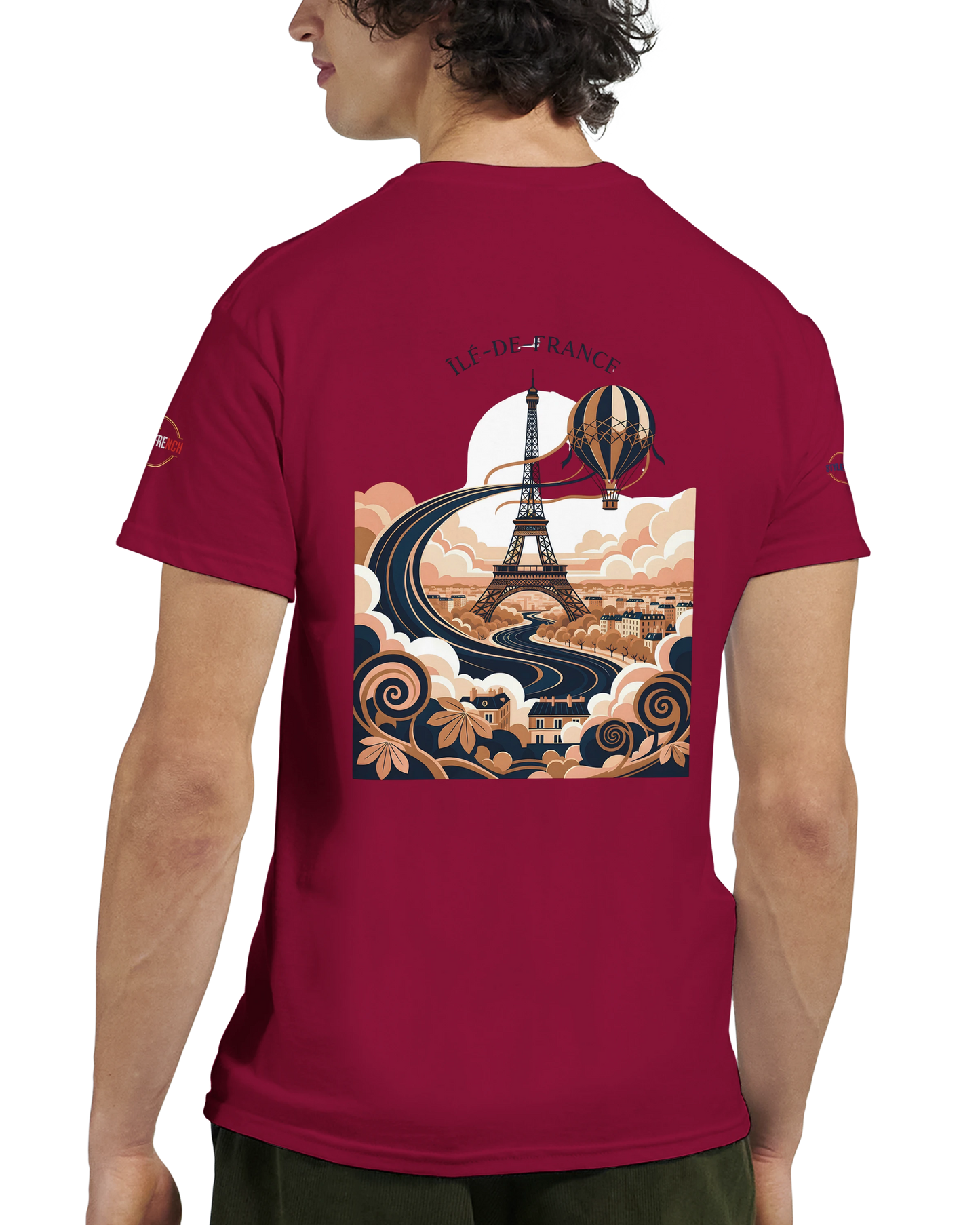T-shirt Unisexe Île-de-France – Coton Épais à Coupe Classique