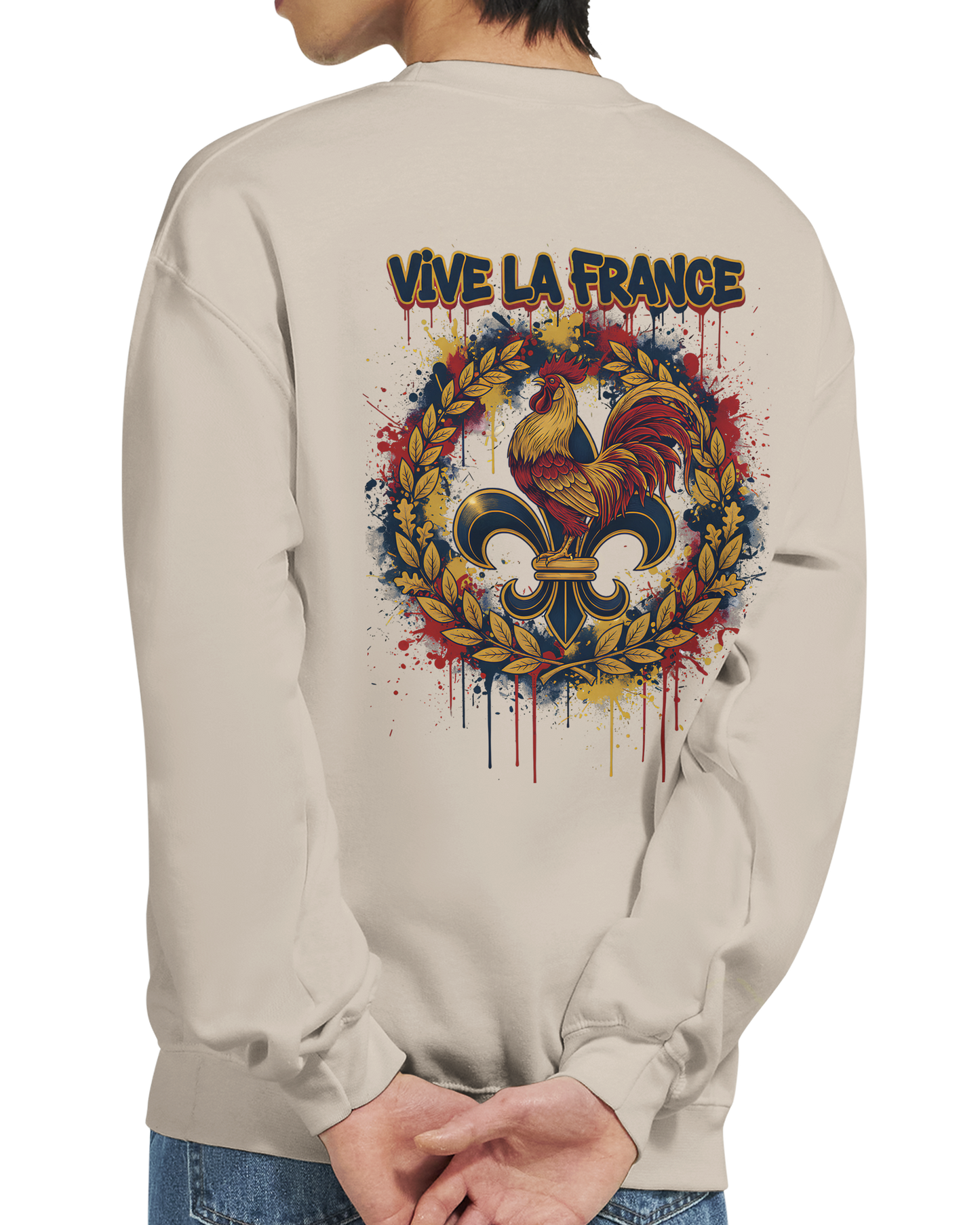 Sweat-shirt Homme Vive la France – Confort et Style Patriotique