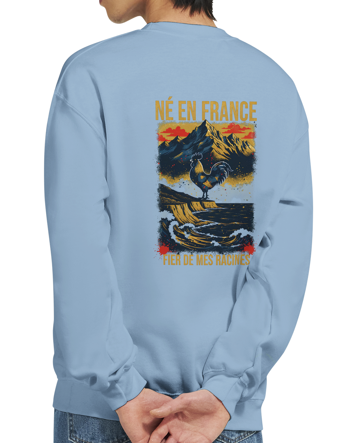 Sweat-shirt Homme « Né en France » – Confort Premium et Design Durable