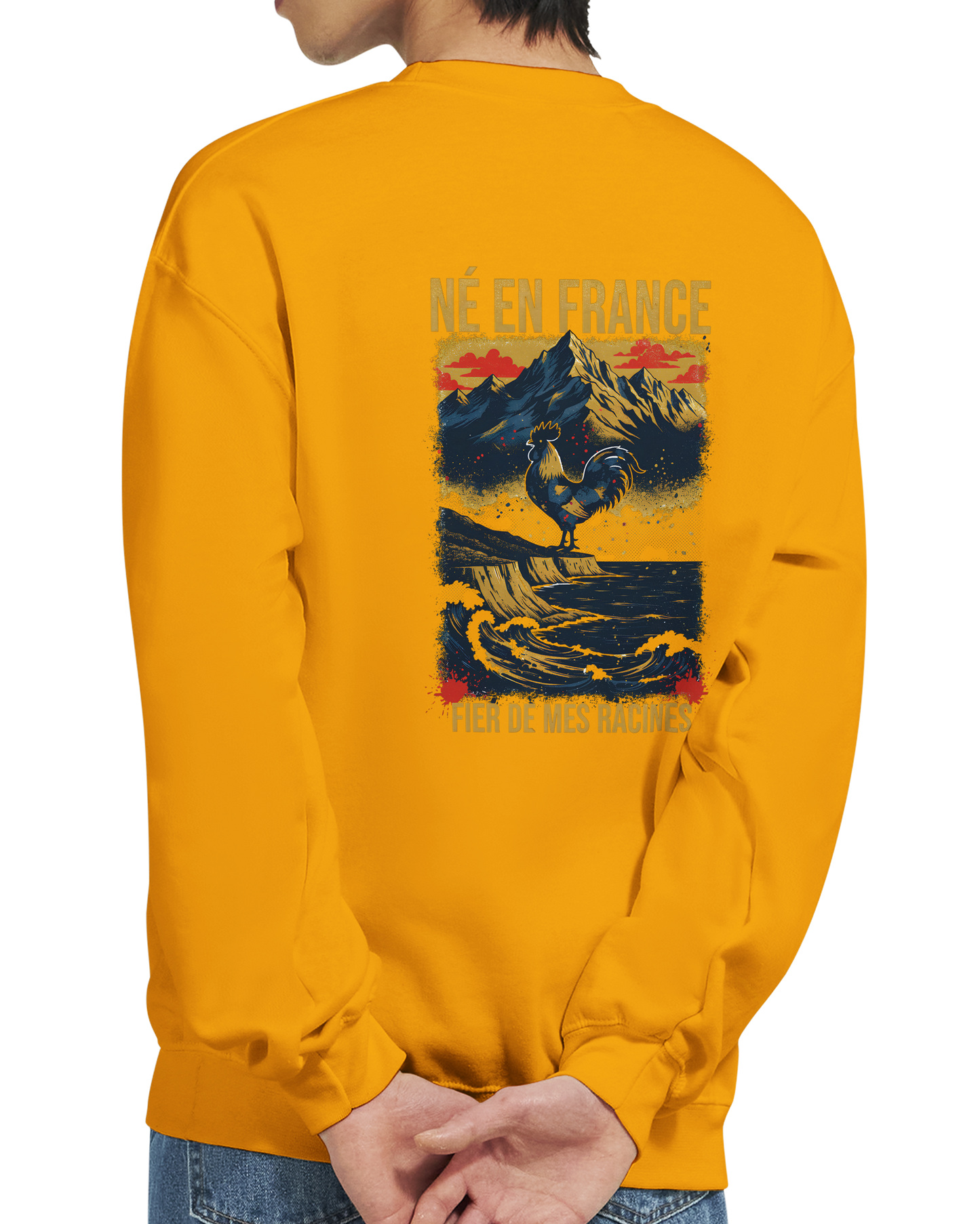 Sweat-shirt Homme « Né en France » – Confort Premium et Design Durable