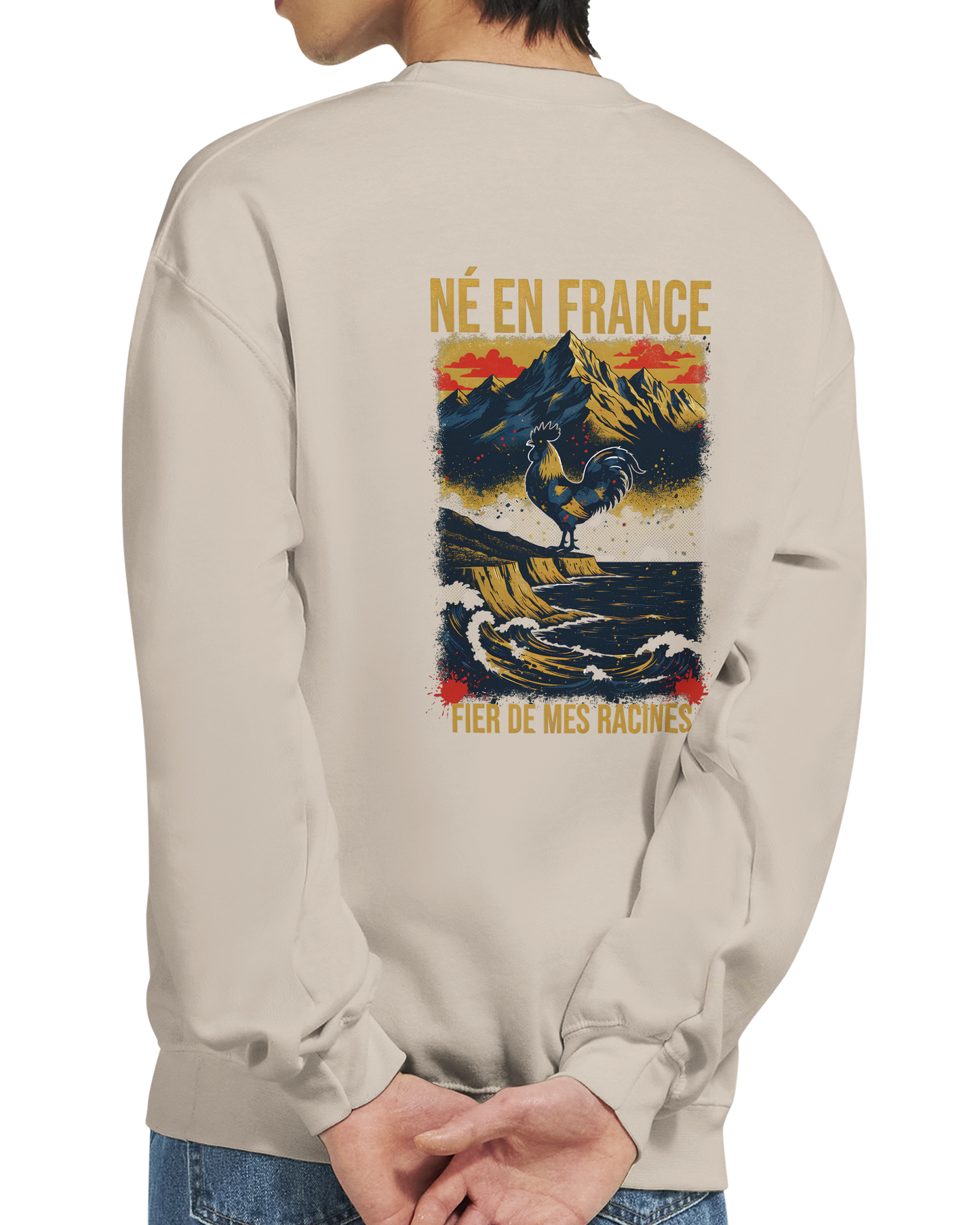 Sweat-shirt Homme « Né en France » – Confort Premium et Design Durable