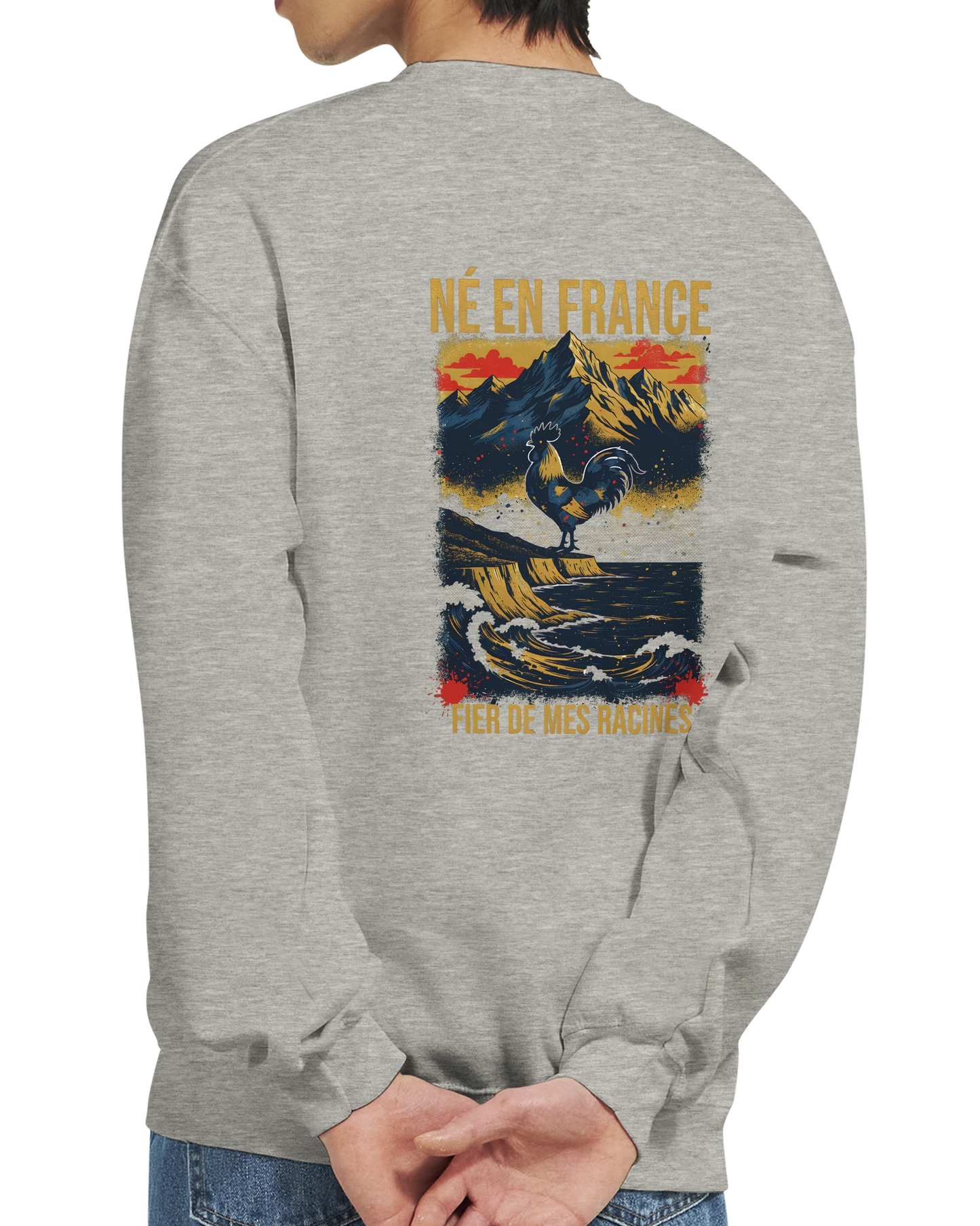 Sweat-shirt Homme « Né en France » – Confort Premium et Design Durable
