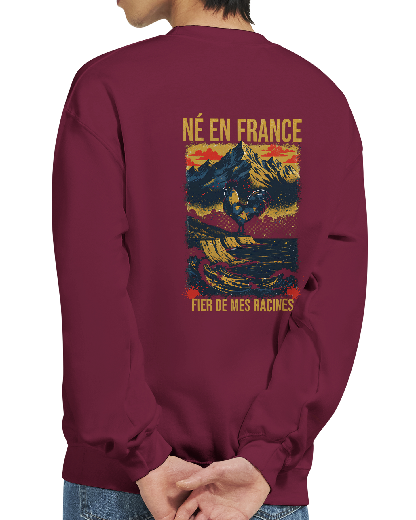 Sweat-shirt Homme « Né en France » – Confort Premium et Design Durable