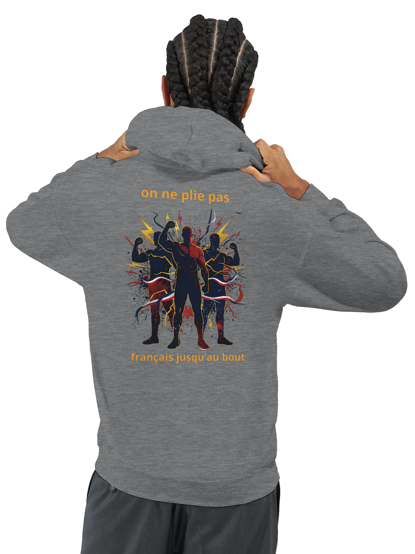 Sweat à capuche homme - Français jusqu'au bout - Confort premium