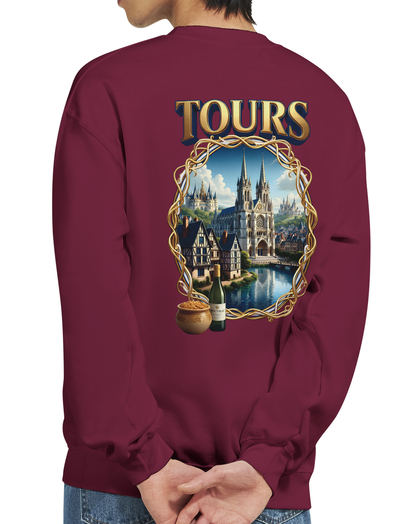 Sweat-shirt Unisexe Tours France - Classique et Confortable