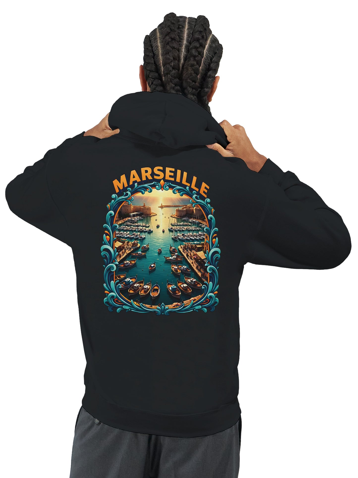 Sweat à capuche unisexe Marseille – Hoodie premium en coton mélangé
