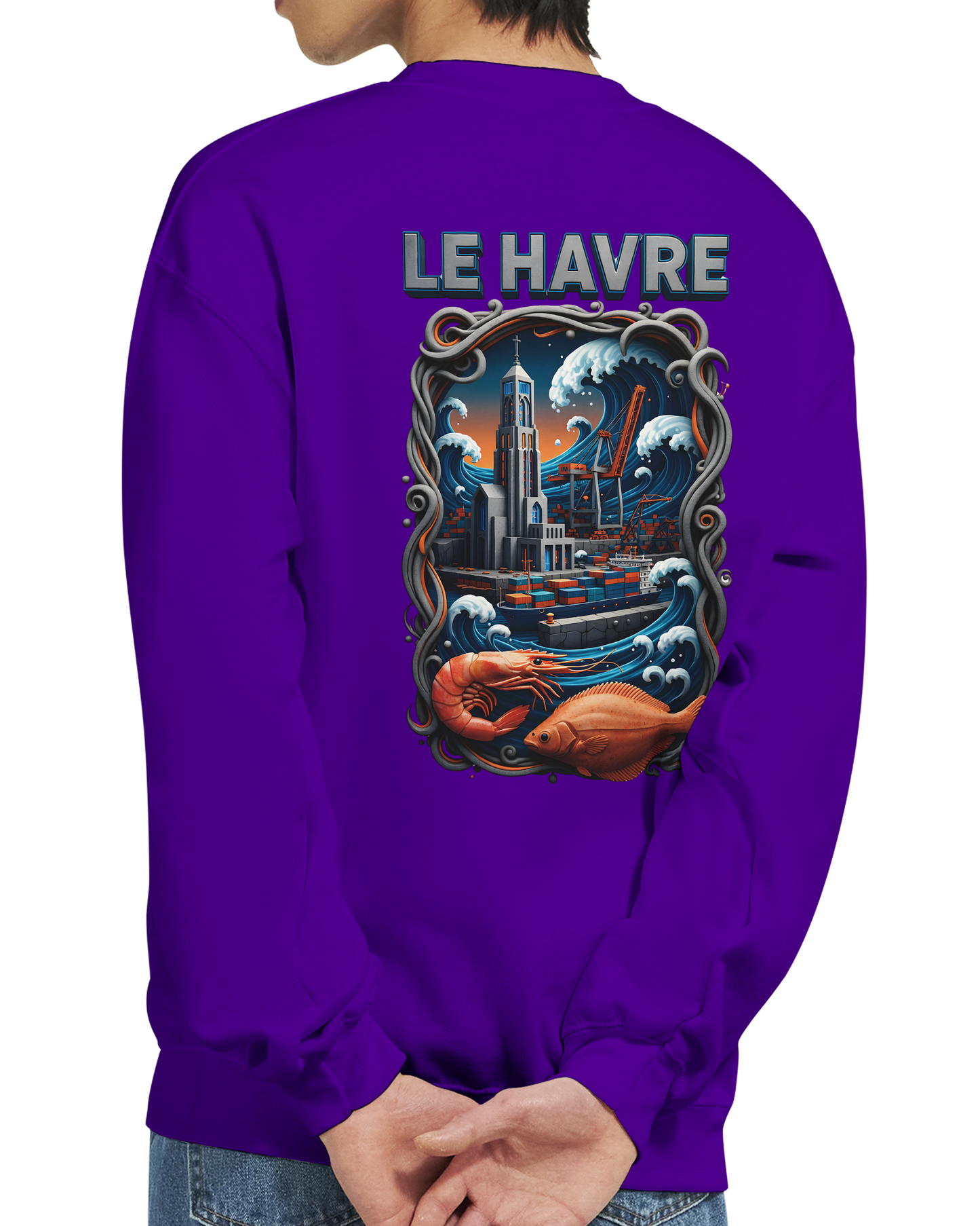 Sweat-shirt Unisexe Le Havre – Pull Classique Confortable