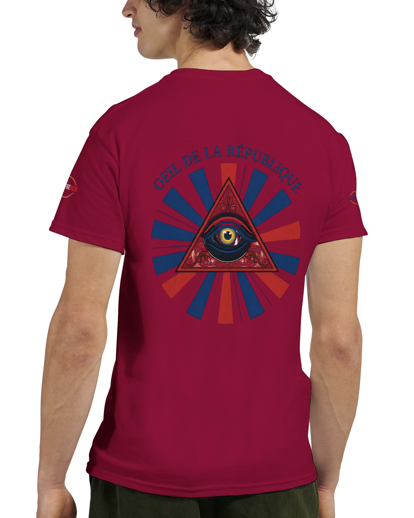 T-shirt Homme Œil de la République - Coton Épais à Coupe Classique