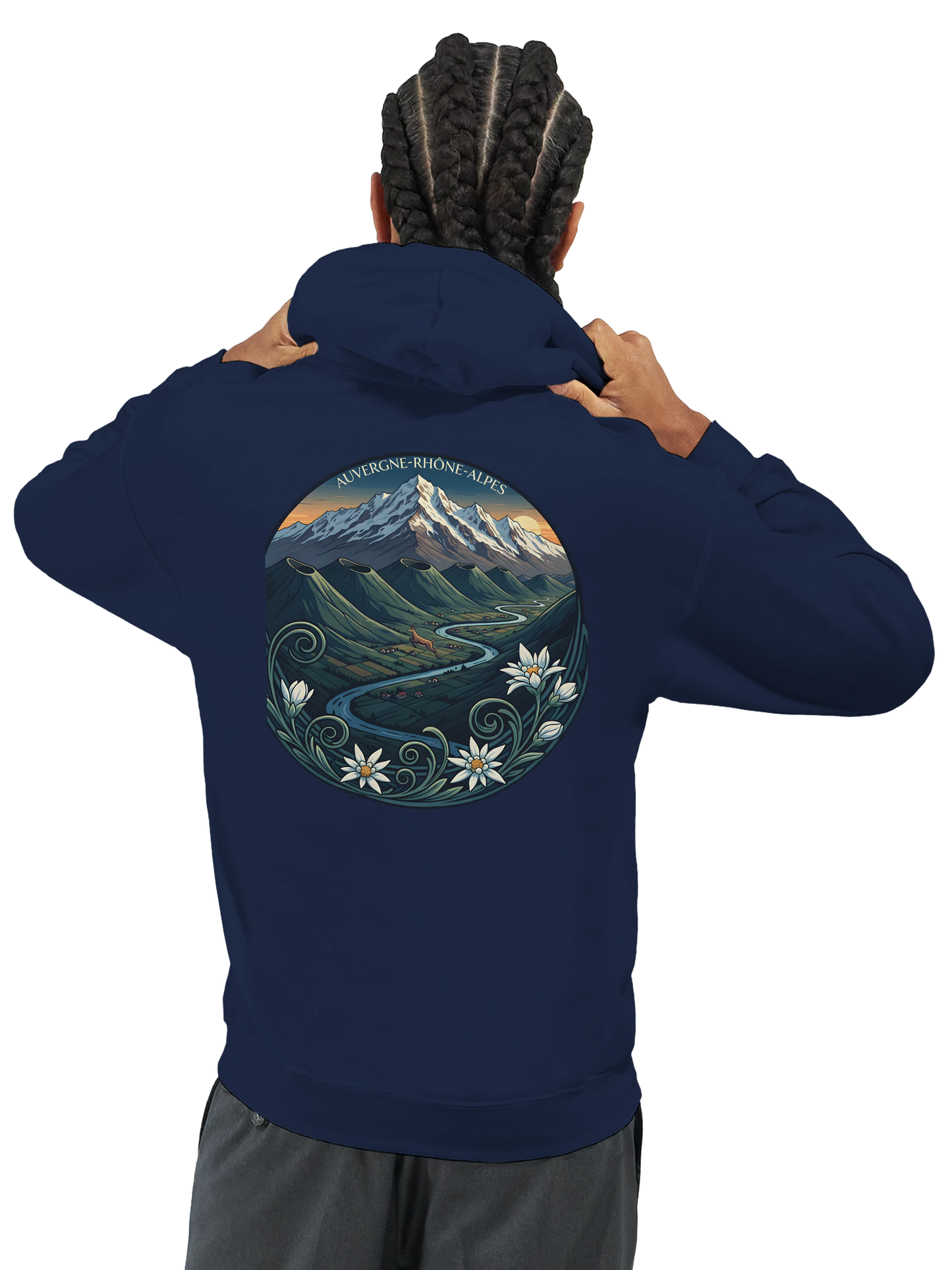 Sweat à capuche unisexe Auvergne-Rhône-Alpes – Confort et style régional