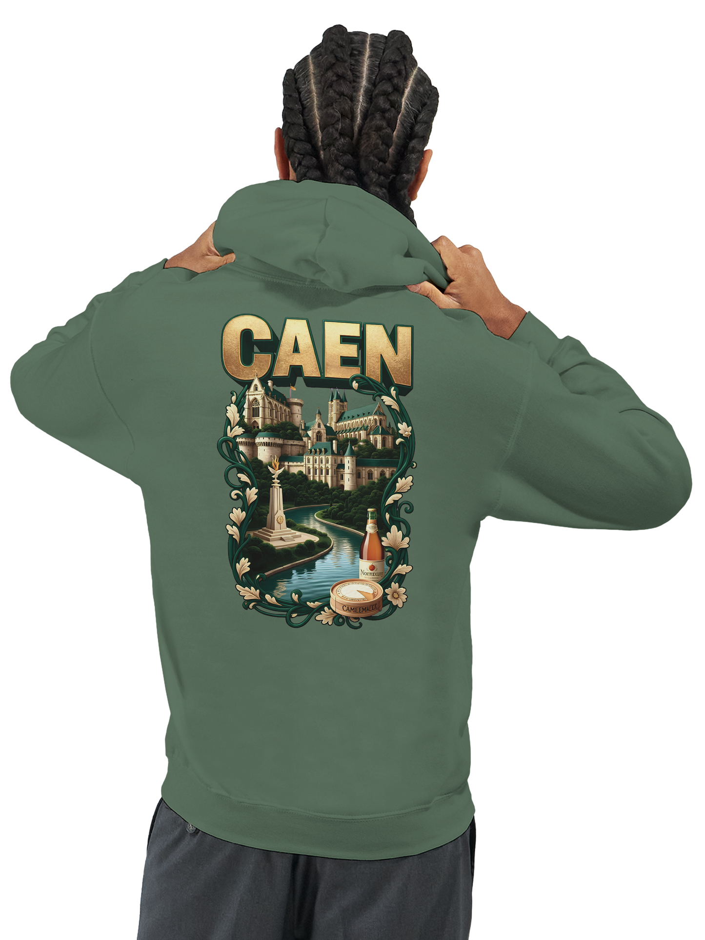 Sweat à capuche Caen - Ville de France - Unisexe Premium