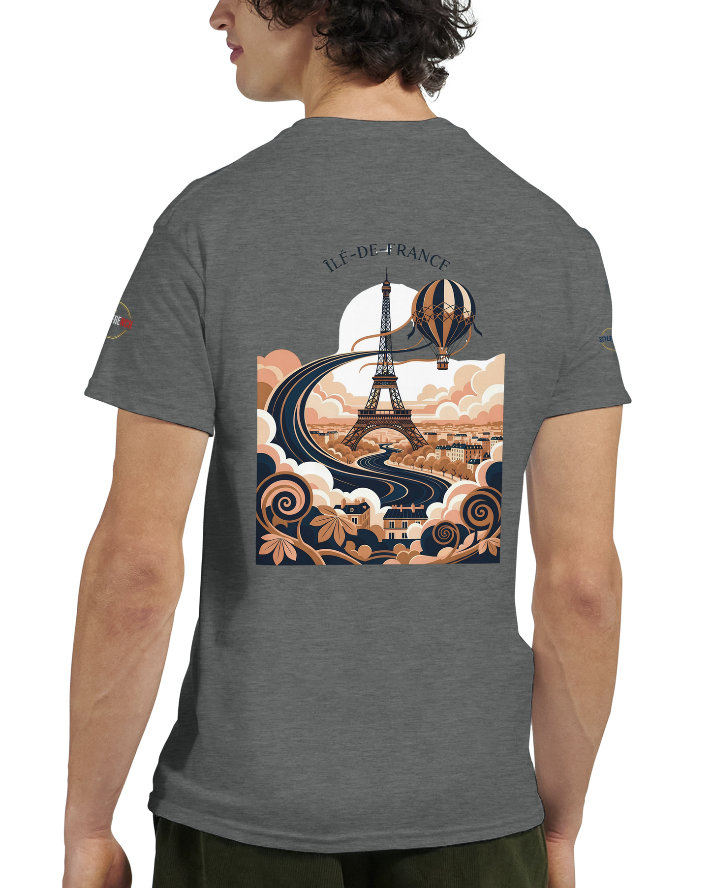 T-shirt Unisexe Île-de-France – Coton Épais à Coupe Classique