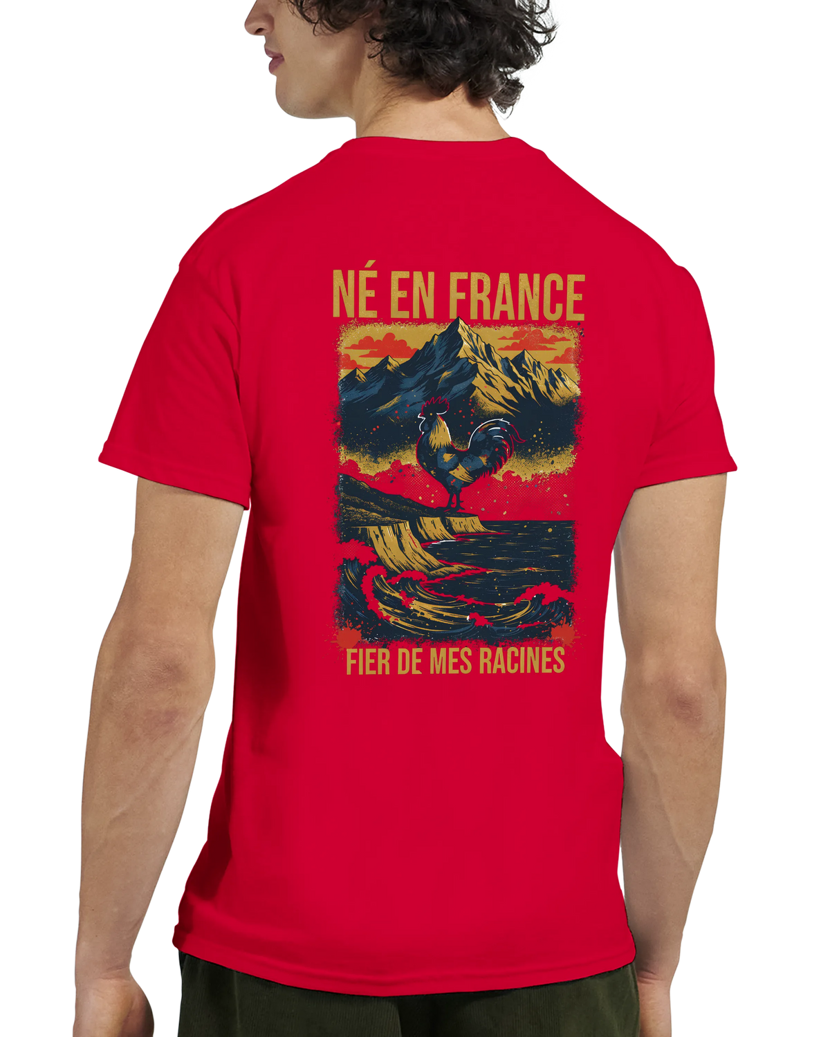 T-Shirt Premium 'Né en France' – Coton Épais à Coupe Classique