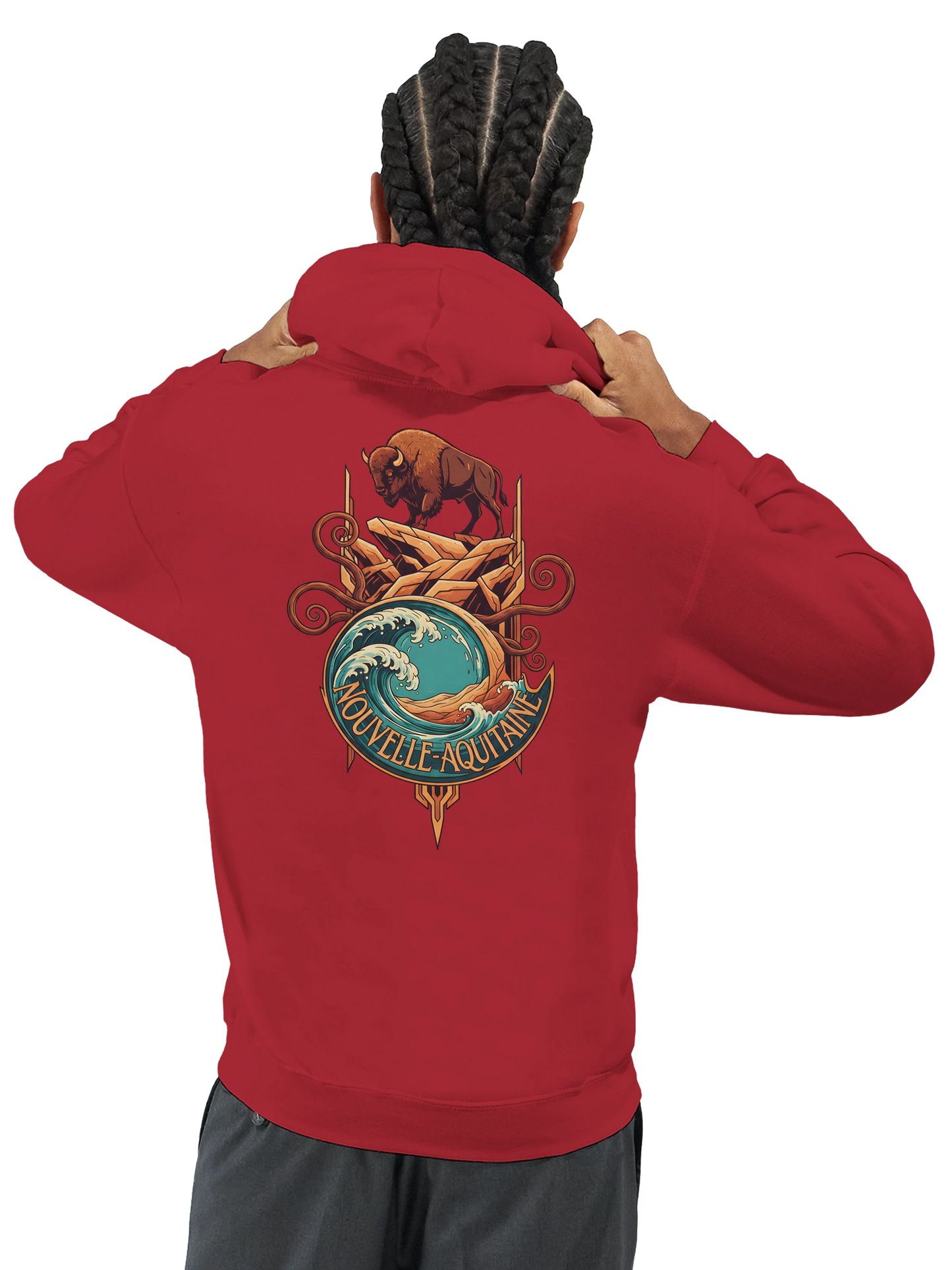 Sweat à capuche unisexe Nouvelle-Aquitaine - Hoodie premium en coton mélangé