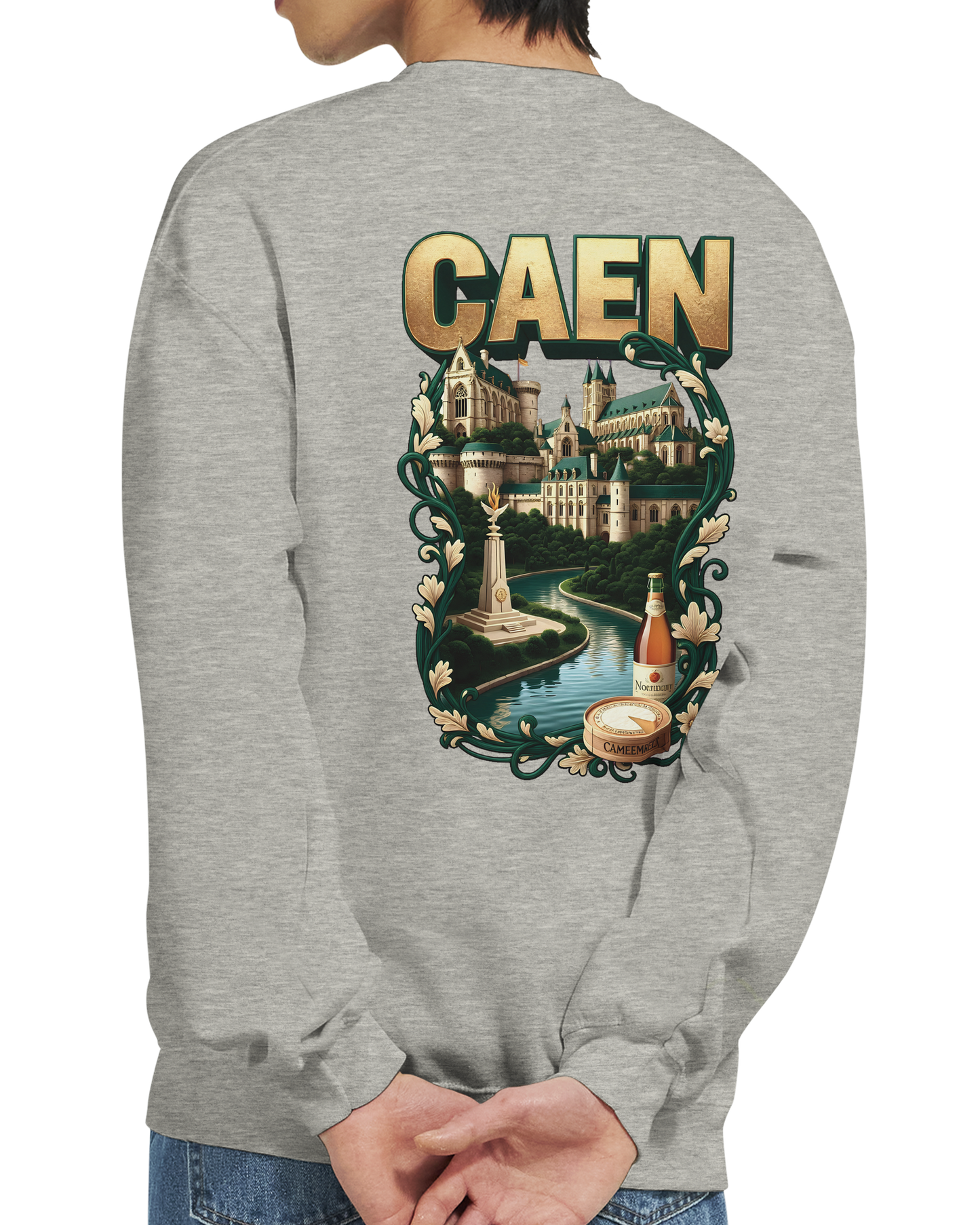 Sweat-shirt Unisexe Caen - Ville de France - Confort Classique