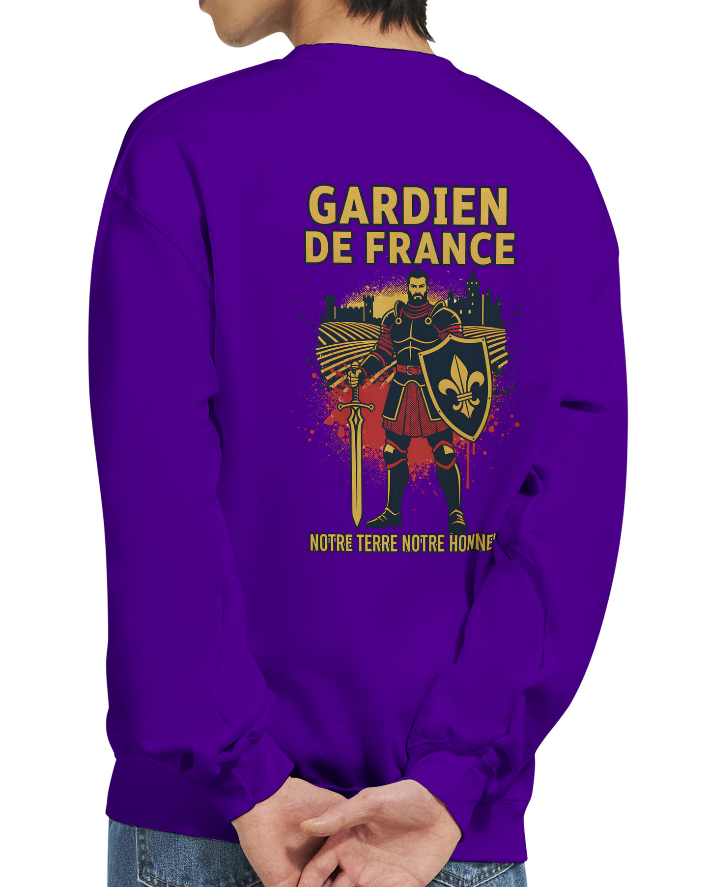 Sweat-shirt Homme Gardien de France - Premium French Heritage Apparel