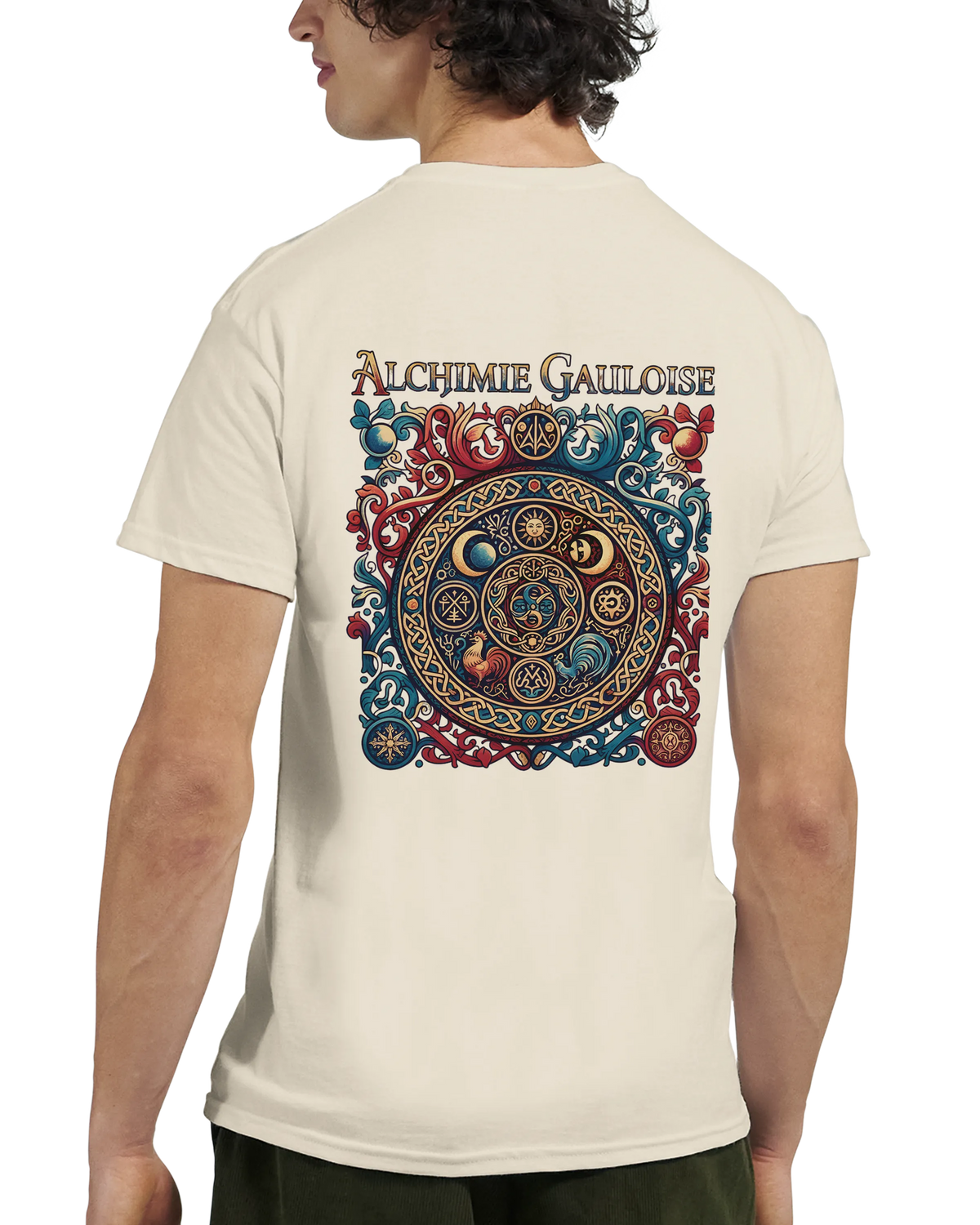 T-Shirt Homme Alchimie Gauloise – Coton Épais à Coupe Classique