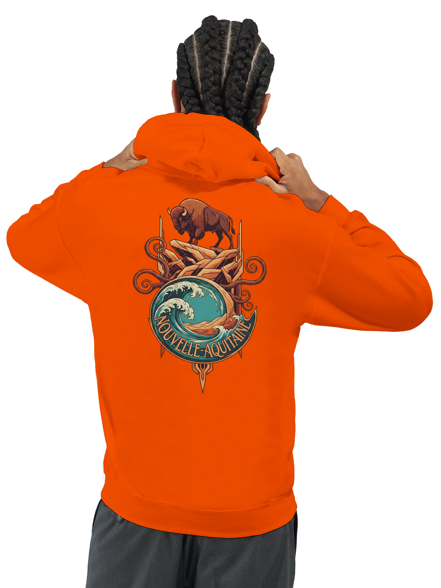 Sweat à capuche unisexe Nouvelle-Aquitaine - Hoodie premium en coton mélangé