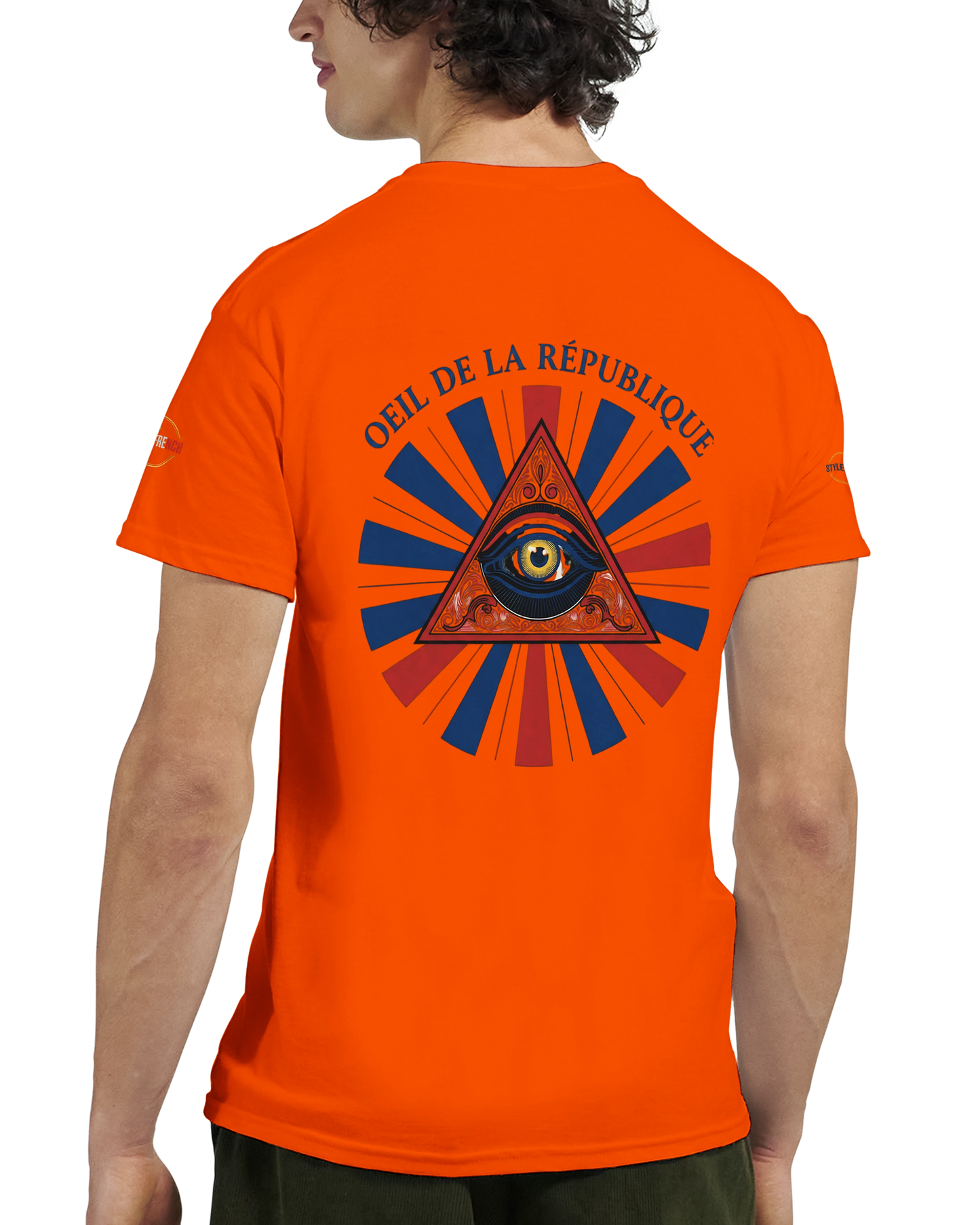 T-shirt Homme Œil de la République - Coton Épais à Coupe Classique