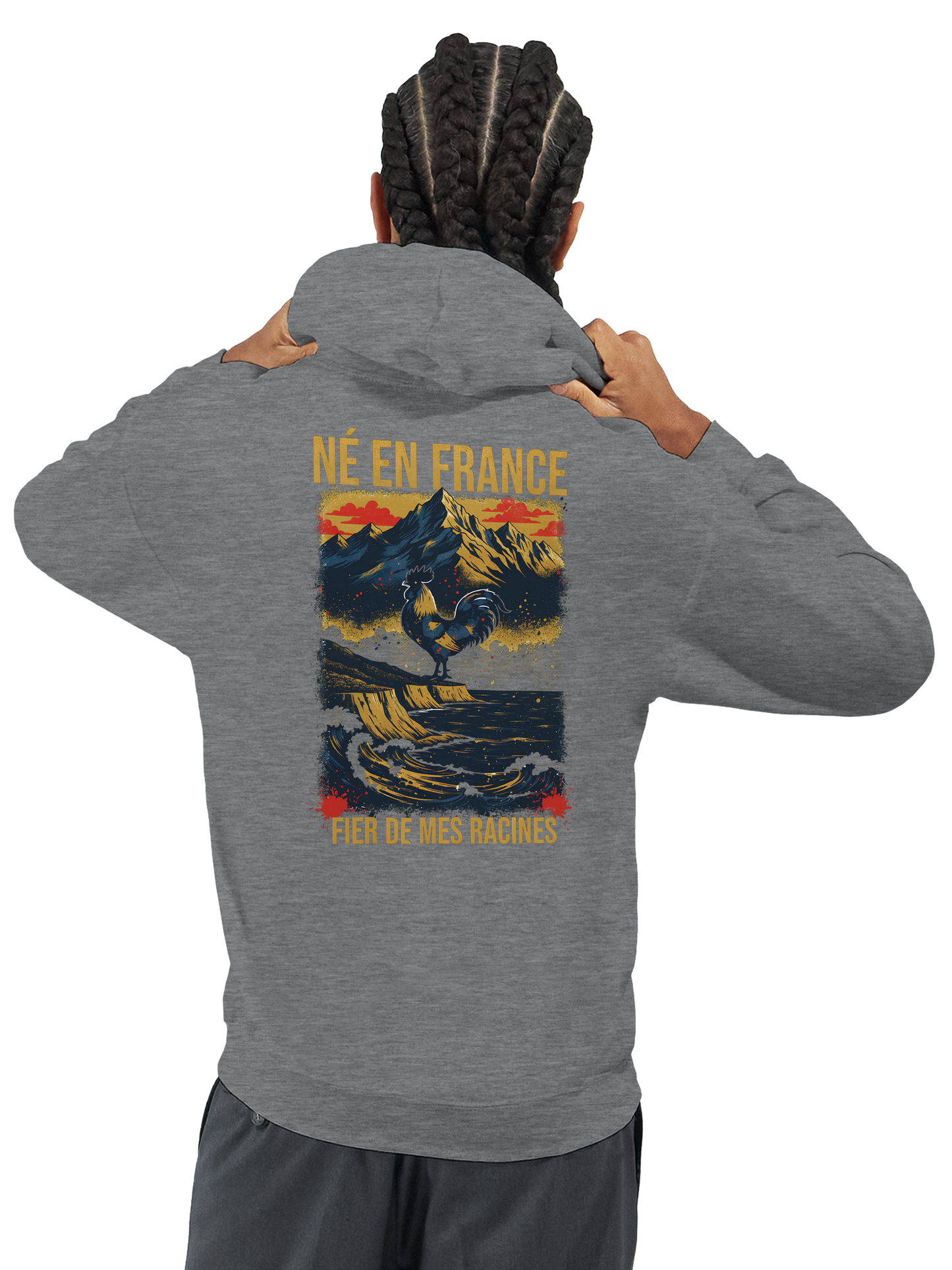 Sweat à Capuche Homme « Né en France » – Premium Confort et Style