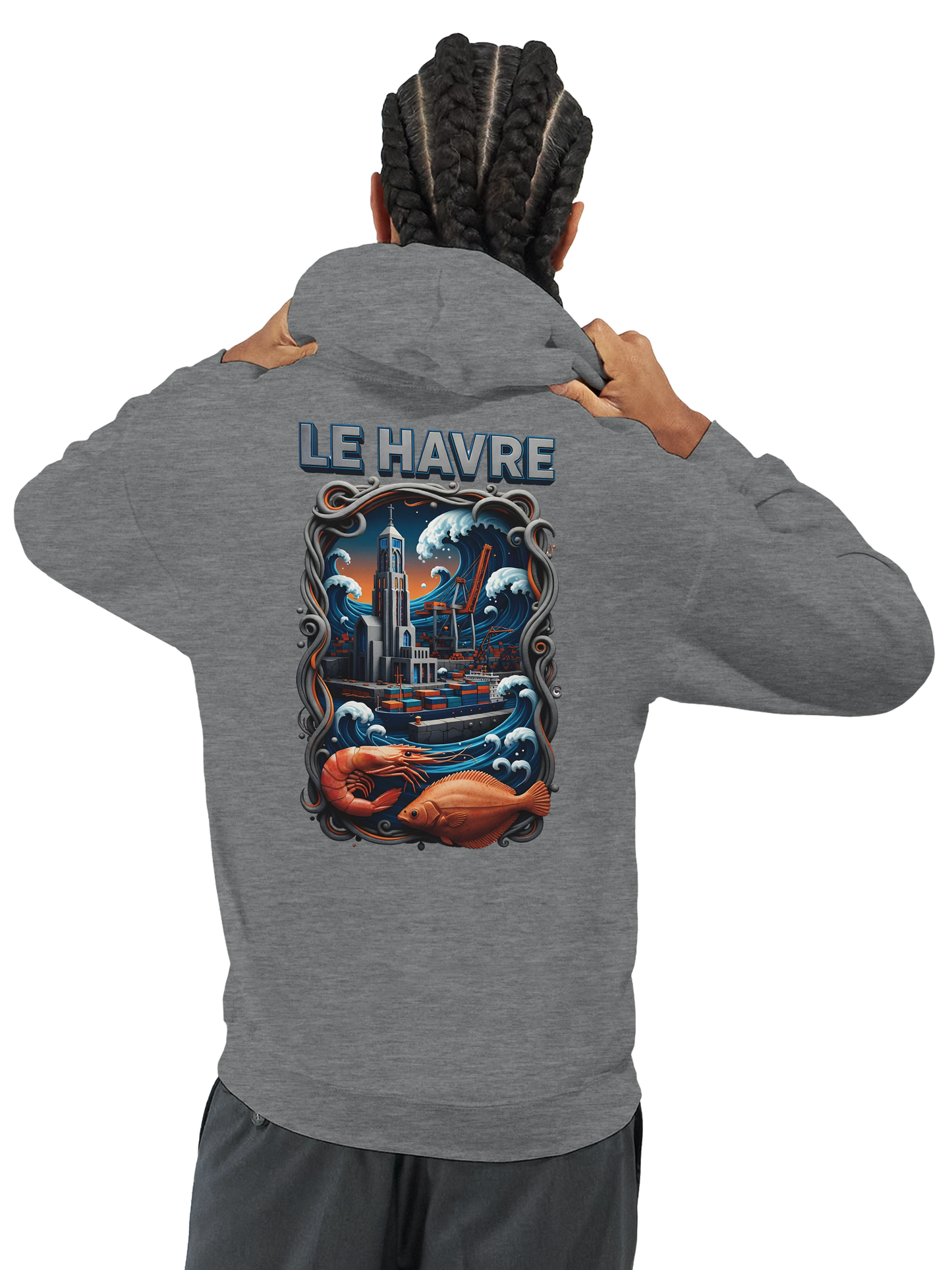 Sweat à Capuche Unisexe Le Havre – Hoodie Confortable et Résistant