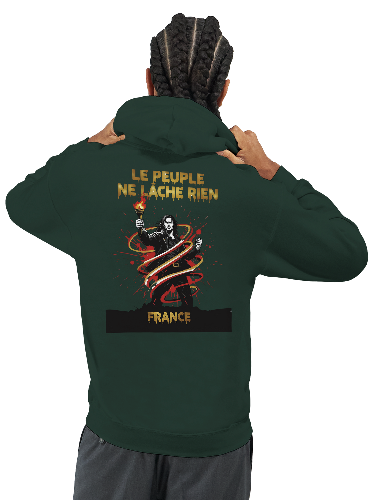 Sweat à Capuche Homme "Le Peuple Ne Lâche Rien" – Confort Premium