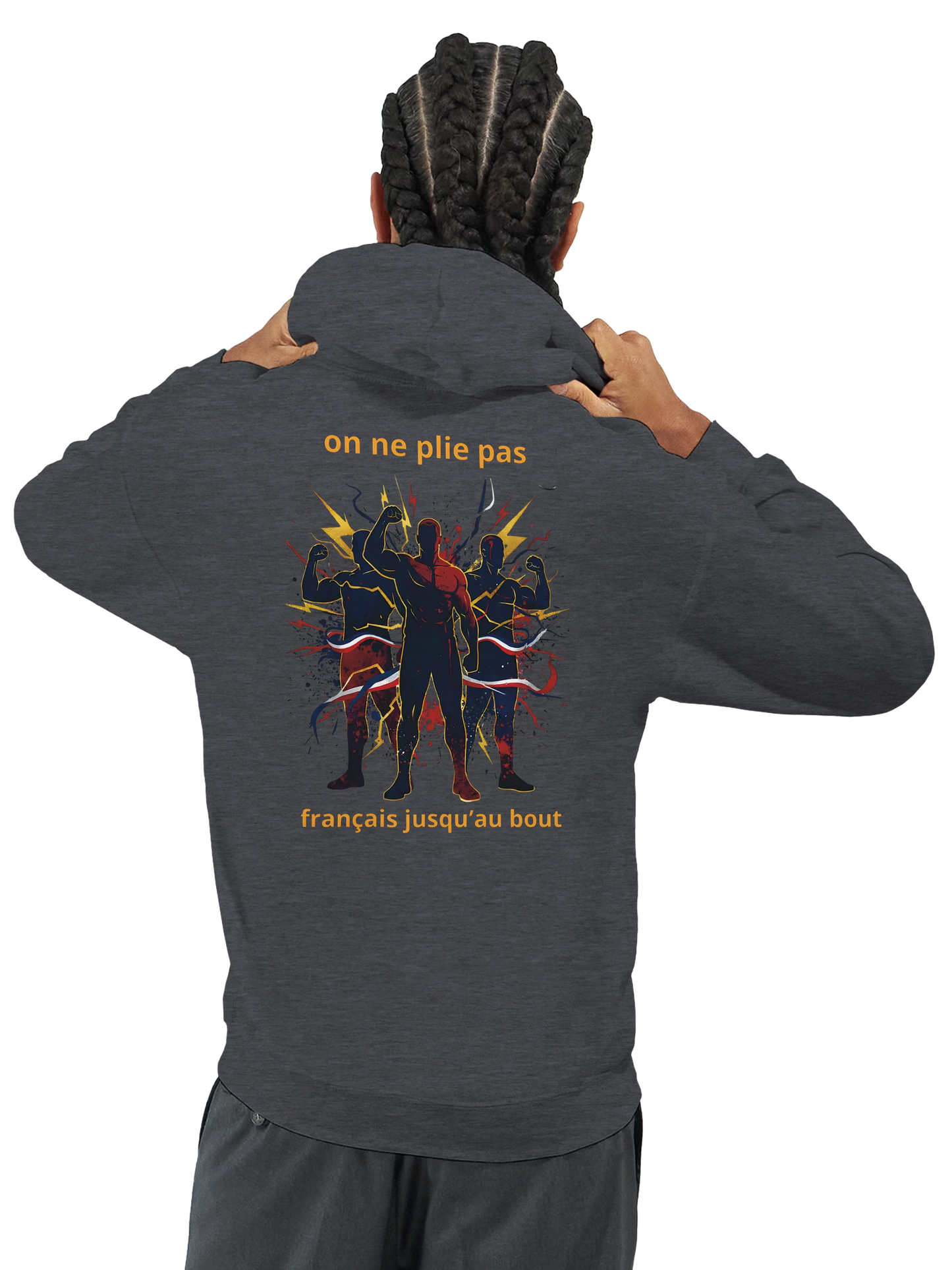 Sweat à capuche homme - Français jusqu'au bout - Confort premium