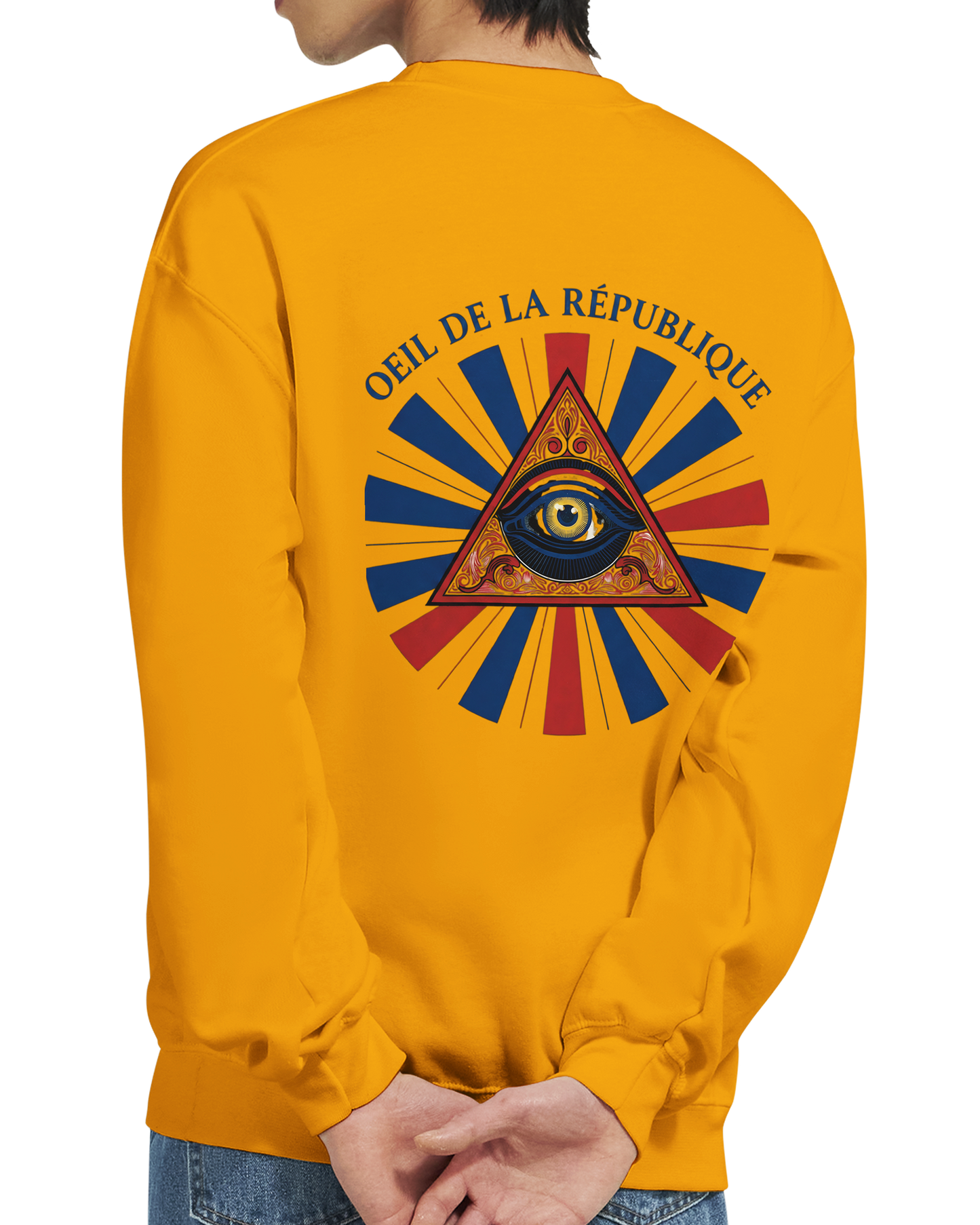 Sweat-shirt Homme Œil de la République - Confort Premium et Design Graphique