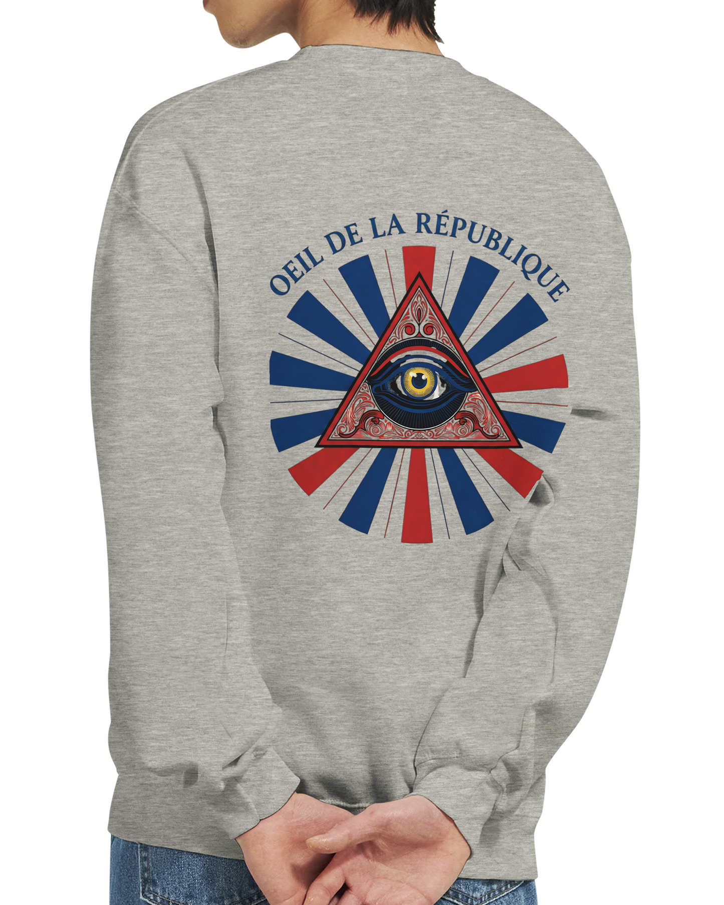 Sweat-shirt Homme Œil de la République - Confort Premium et Design Graphique