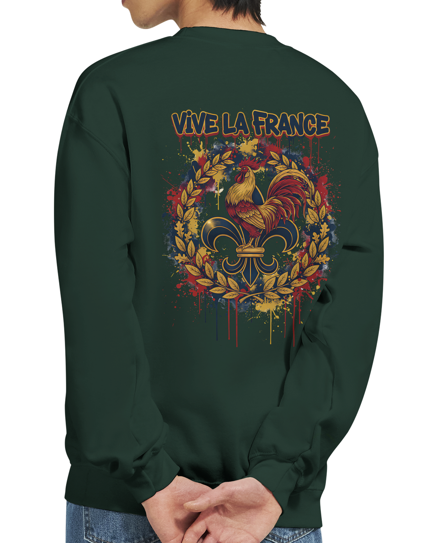 Sweat-shirt Homme Vive la France – Confort et Style Patriotique