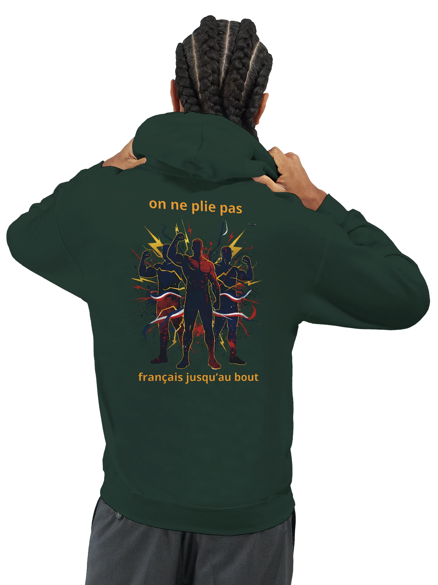 Sweat à capuche homme - Français jusqu'au bout - Confort premium