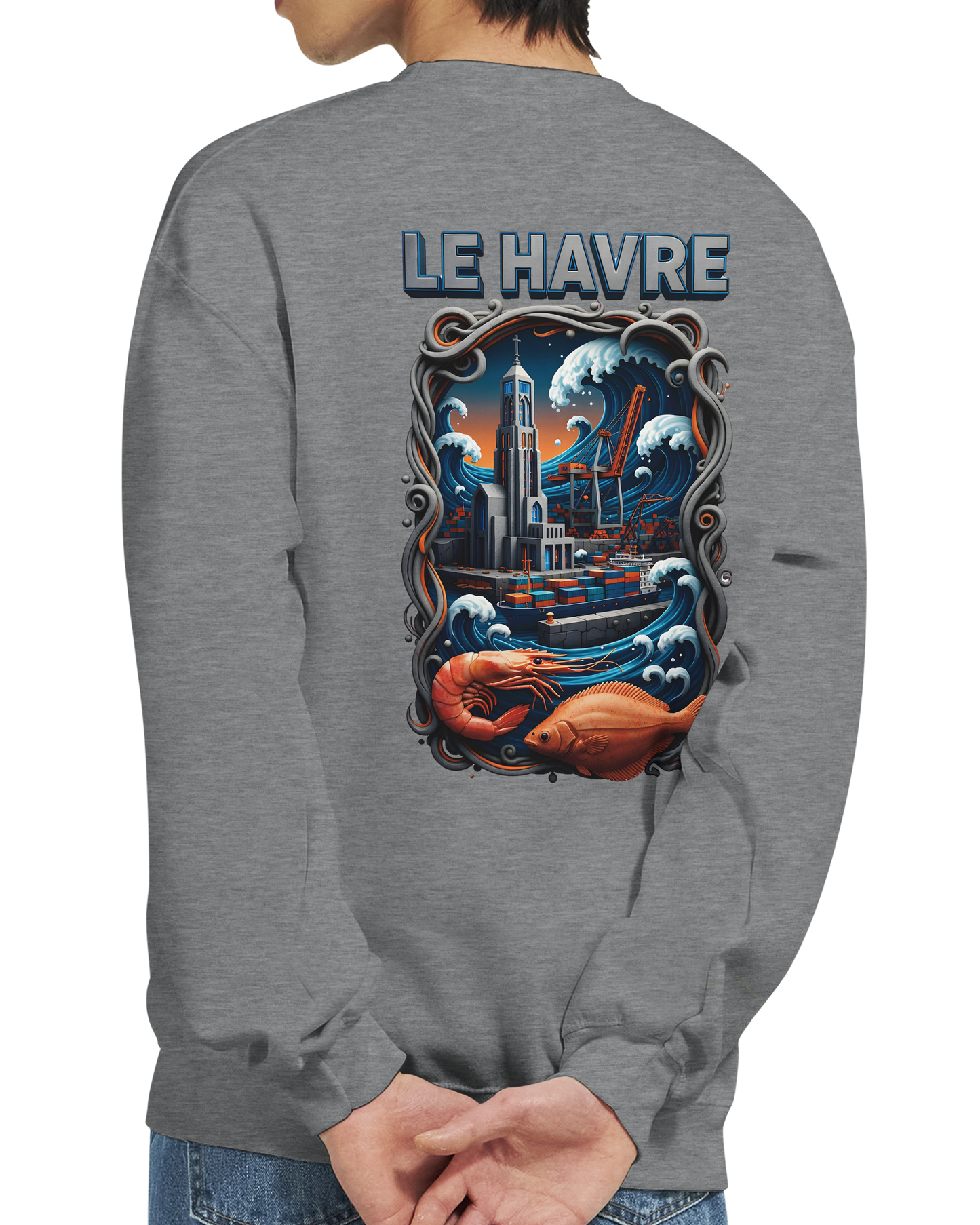 Sweat-shirt Unisexe Le Havre – Pull Classique Confortable