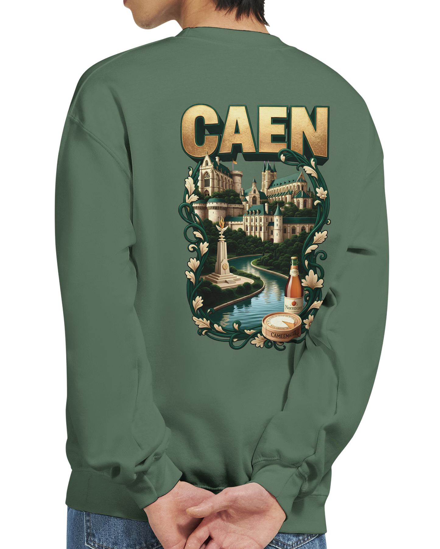 Sweat-shirt Unisexe Caen - Ville de France - Confort Classique