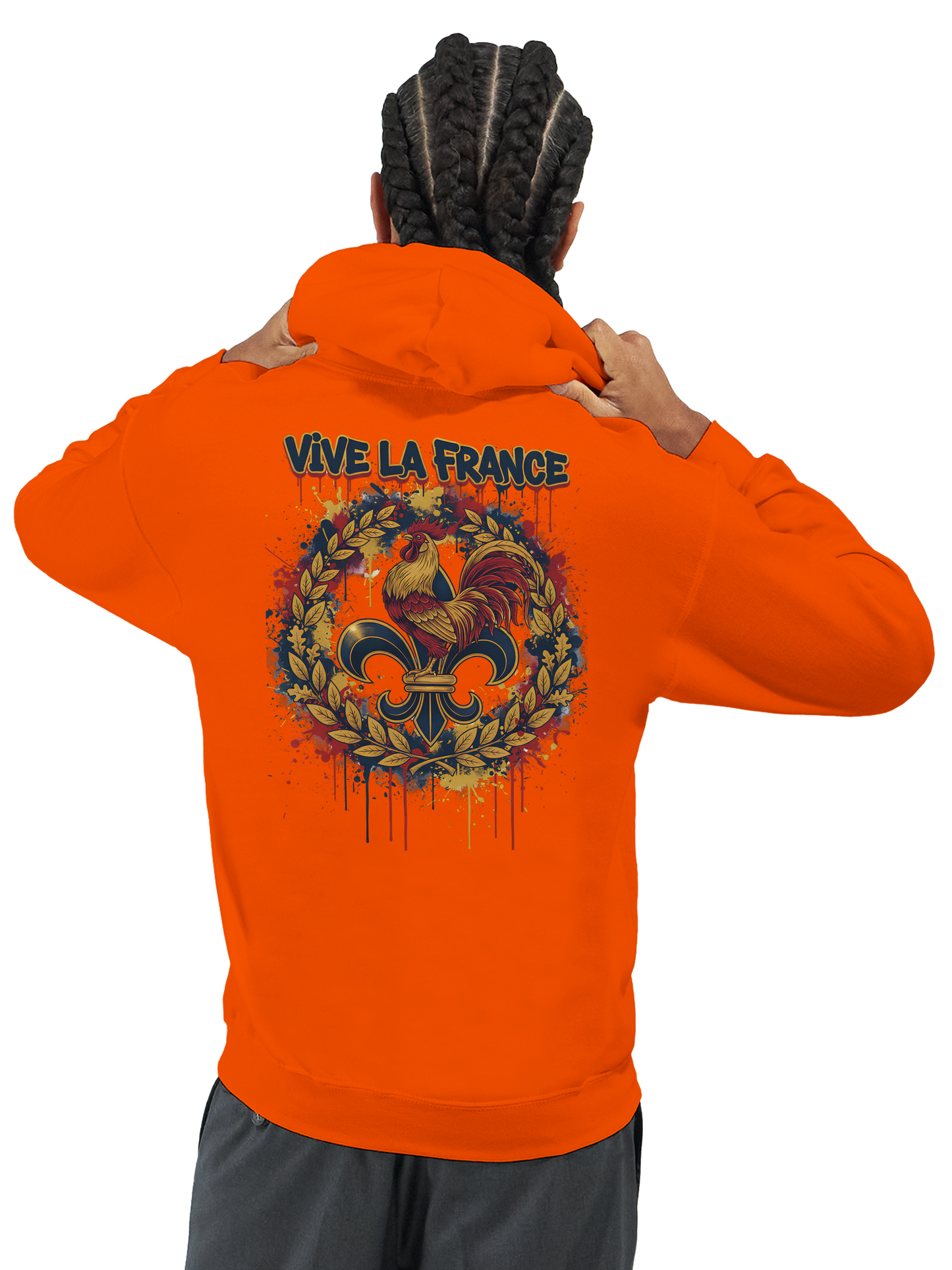 Sweat à Capuche Homme Vive la France – Confort et Style Tricolore