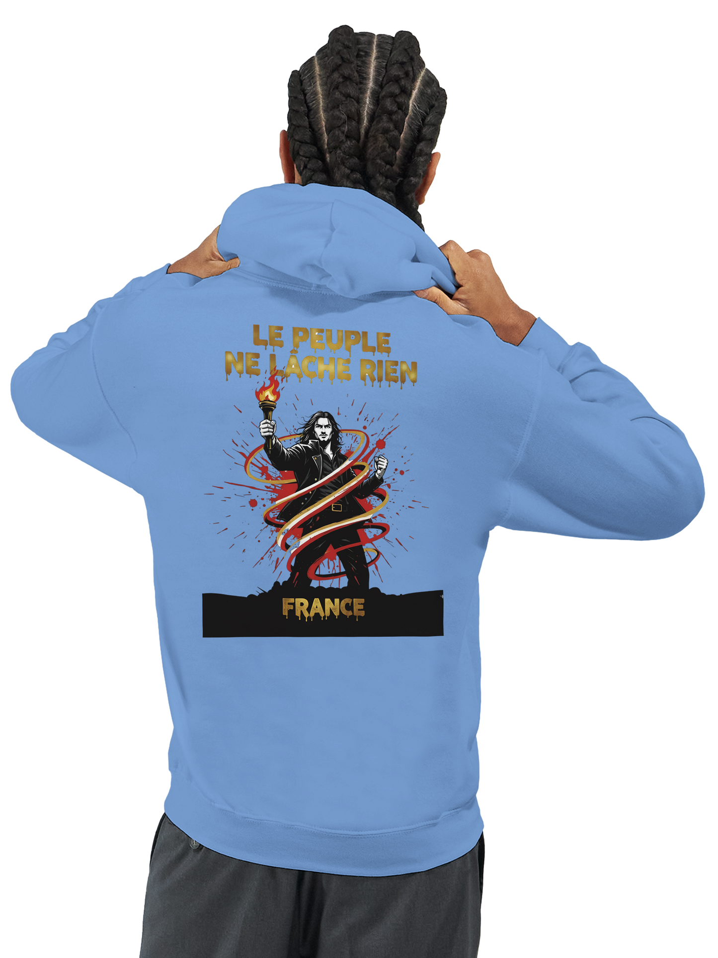 Sweat à Capuche Homme "Le Peuple Ne Lâche Rien" – Confort Premium
