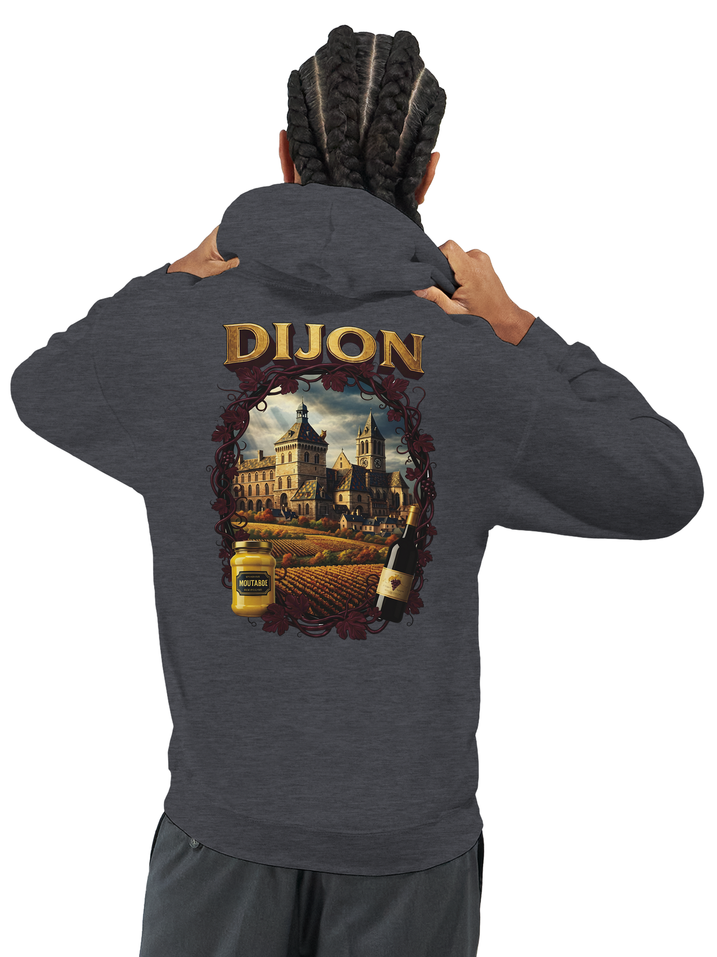 Sweat à Capuche Unisexe Dijon – Ville de France – Confort Premium